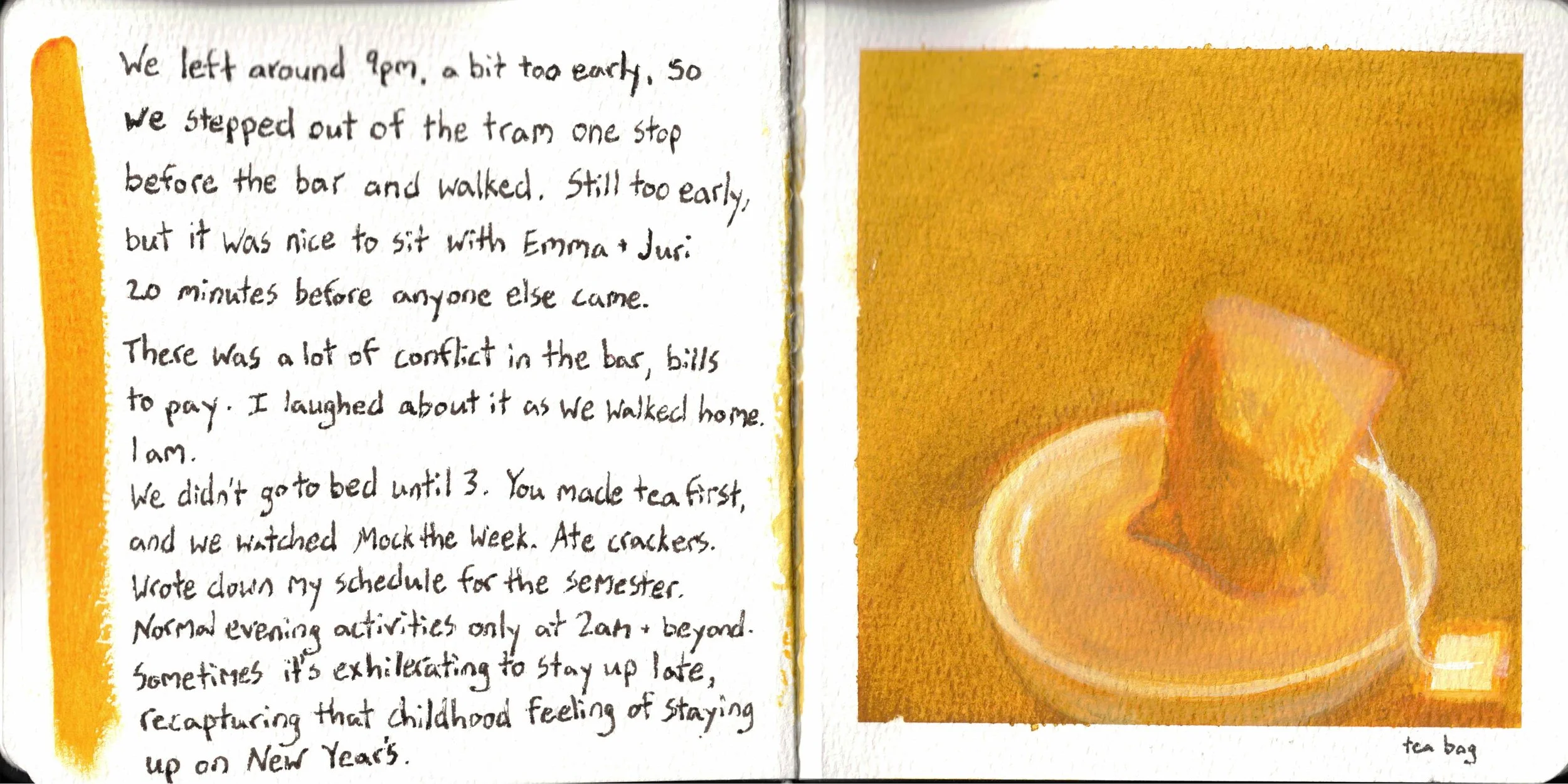 orange tea bag