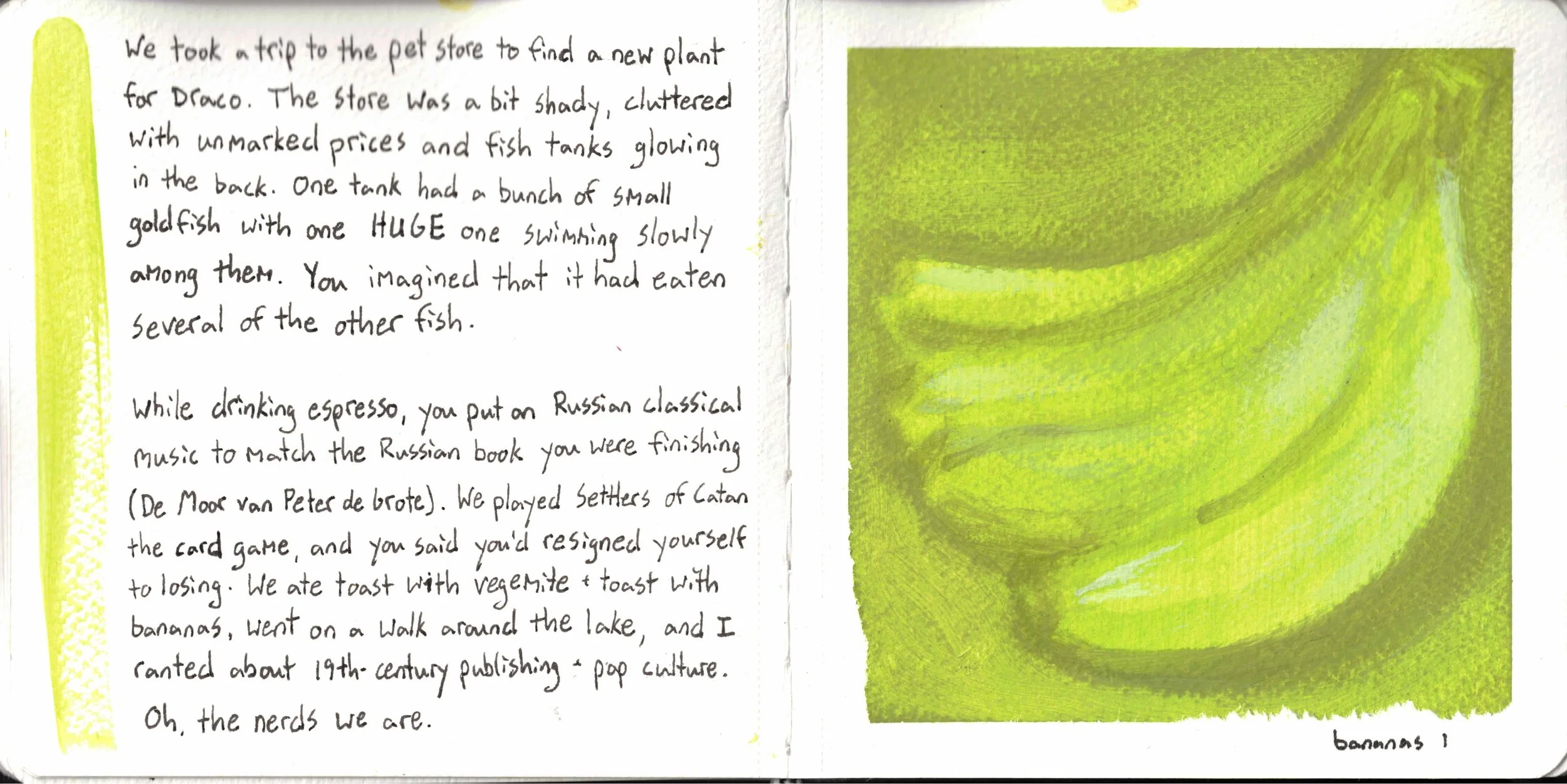 green bananas painting