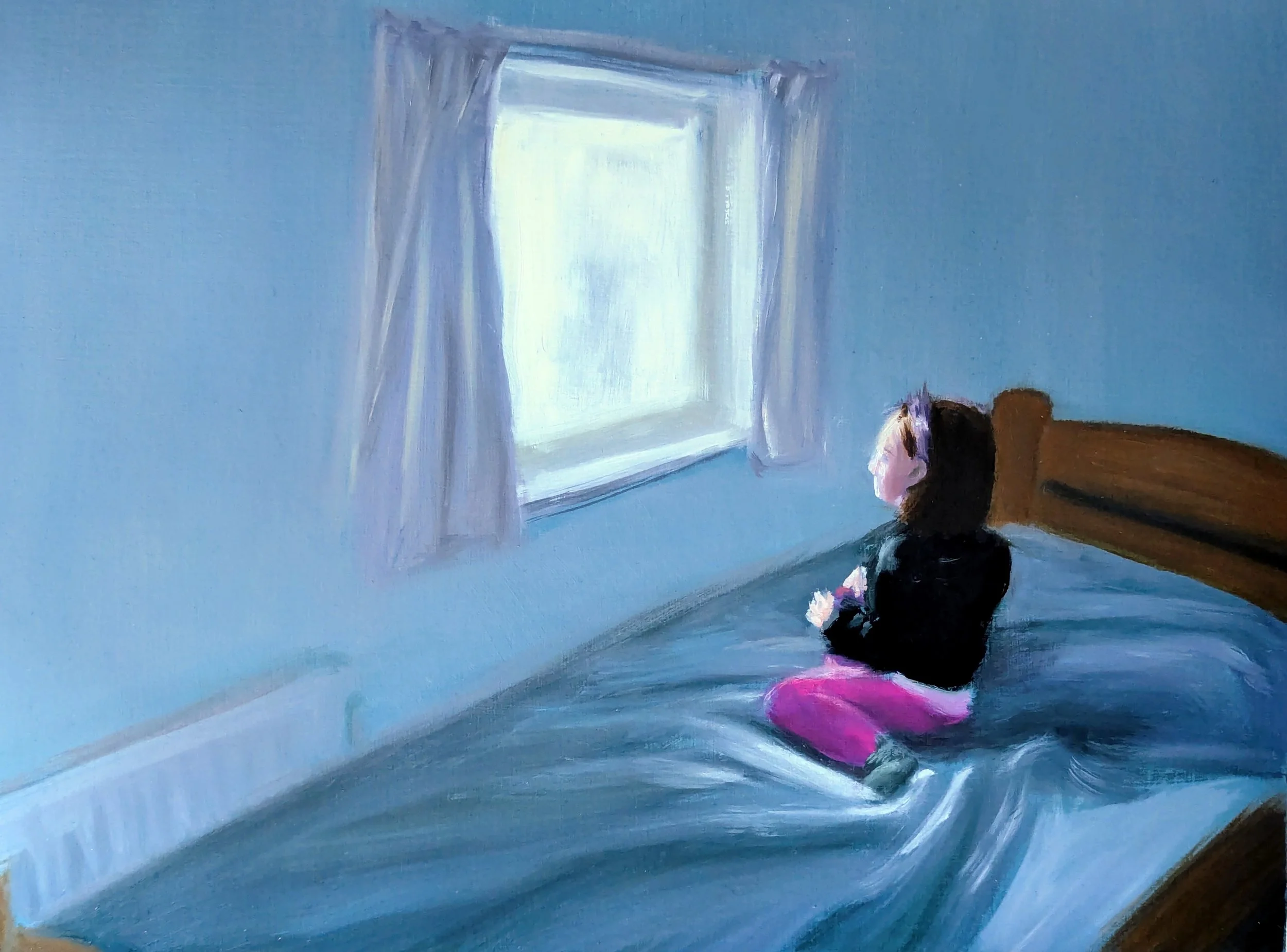 "Window Light" (oil on paper, 30 x 40 cm)
