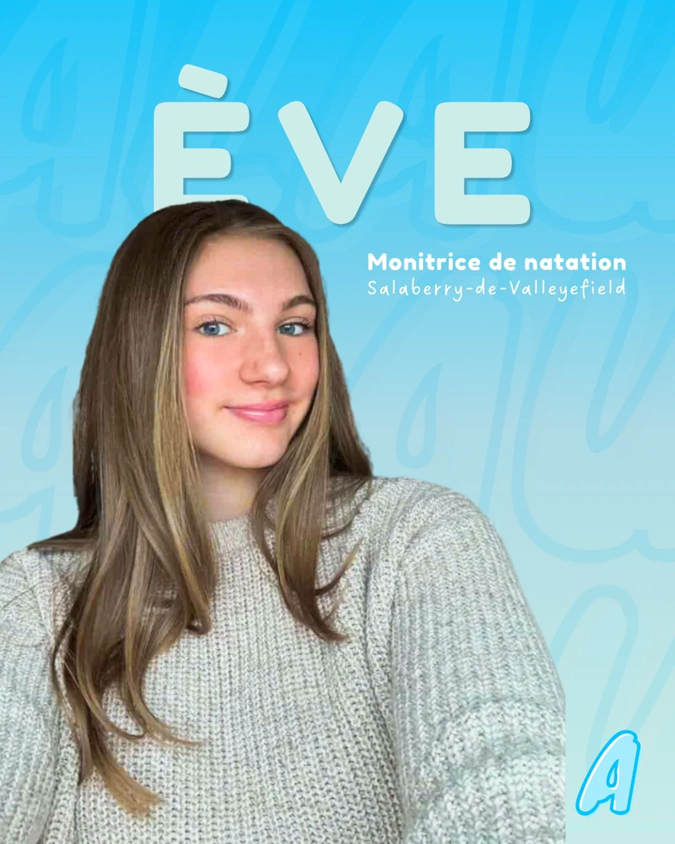 Pr&eacute;sentation de notre &eacute;quipe estivale 2026😍 : Monitrice - &Egrave;ve 🏊🏼&zwj;♀️

&laquo;&nbsp;Coucou, moi c&rsquo;est &Egrave;ve ! 🏄&zwj;♀️ Je suis sauveteuse depuis 3 ans et monitrice de natation depuis 2 ans. Je suis une personne t