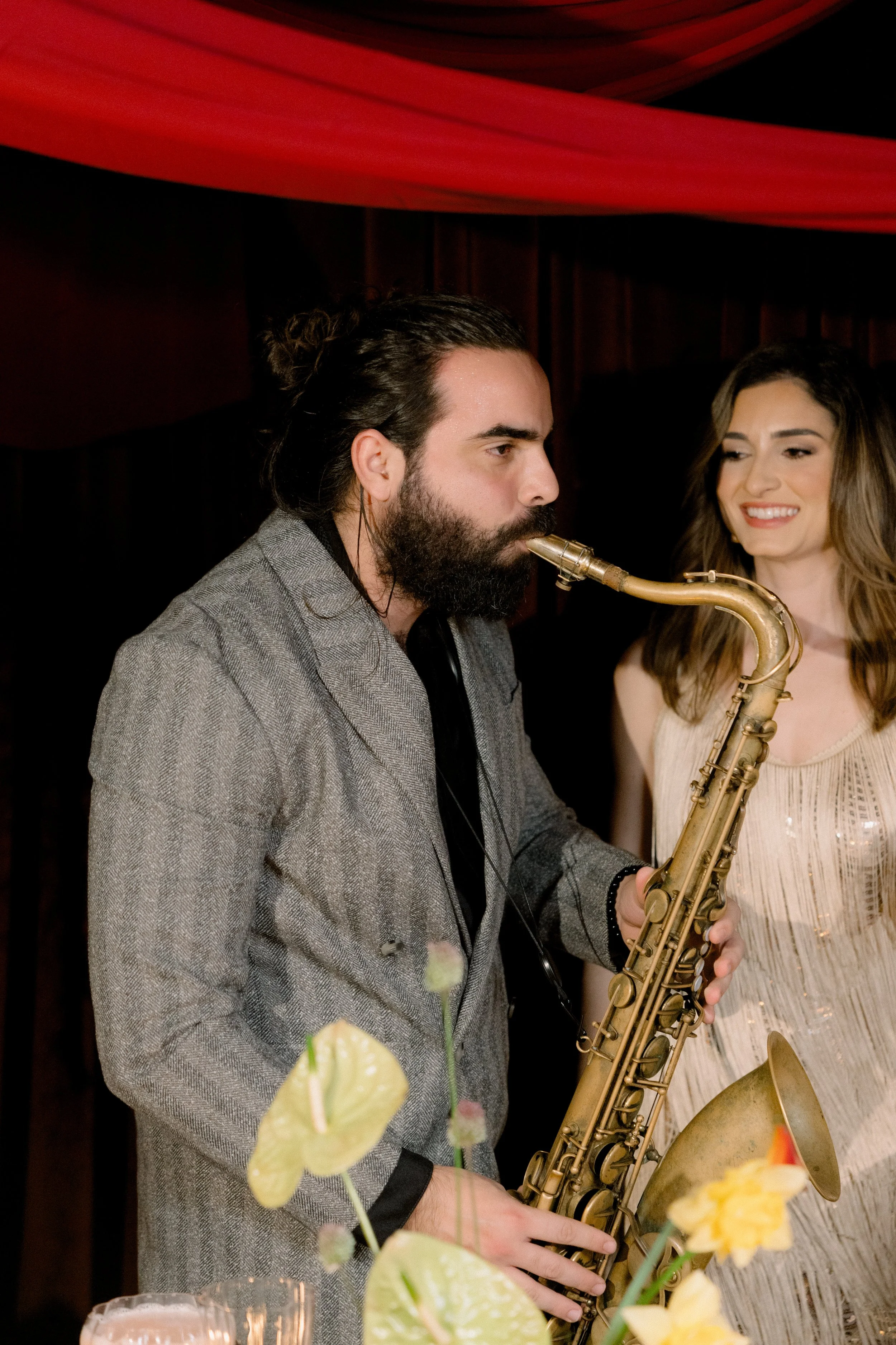 Saxophonist playing at a Private Event in Houston