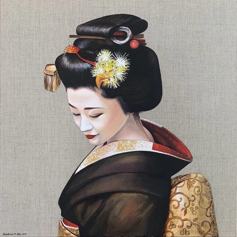 Anastasia Yanchuk (Nati) - MAIKO - cm 60x60x3,6 _ mixed media _ 2019 .jpg