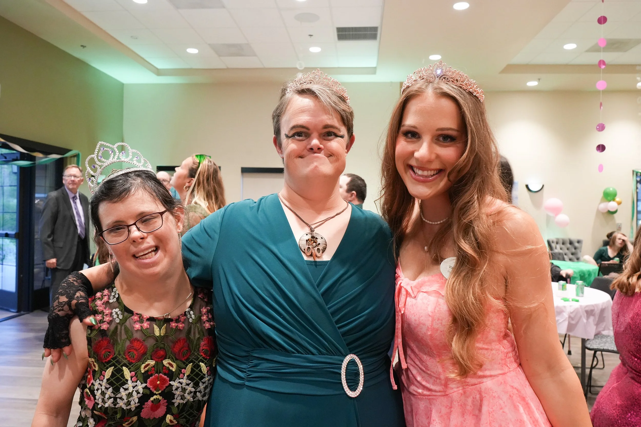 Two adults dressed for a prom