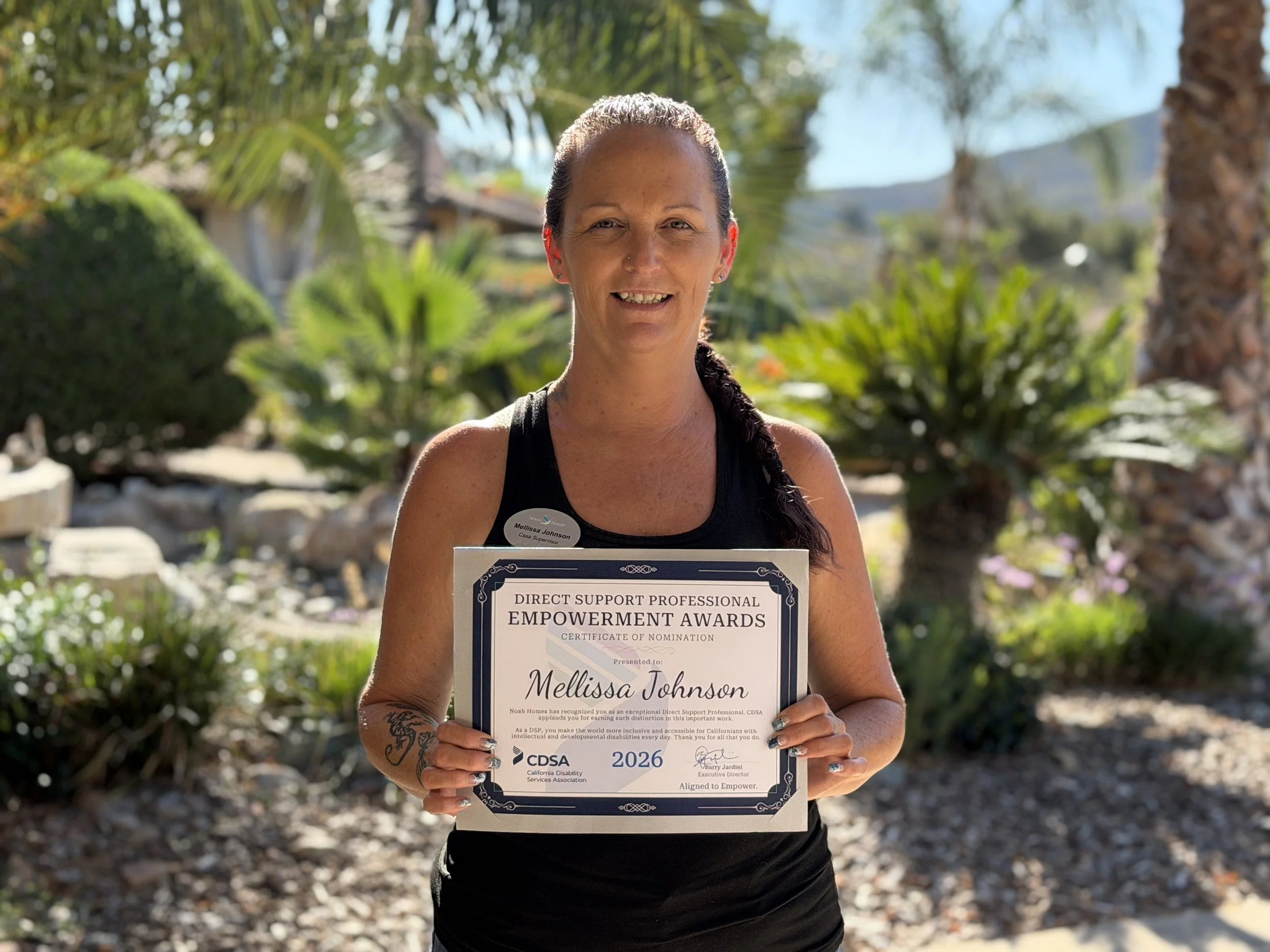  Mellissa Johnson nominated for 2026 Direct Support Professional by CDSA 