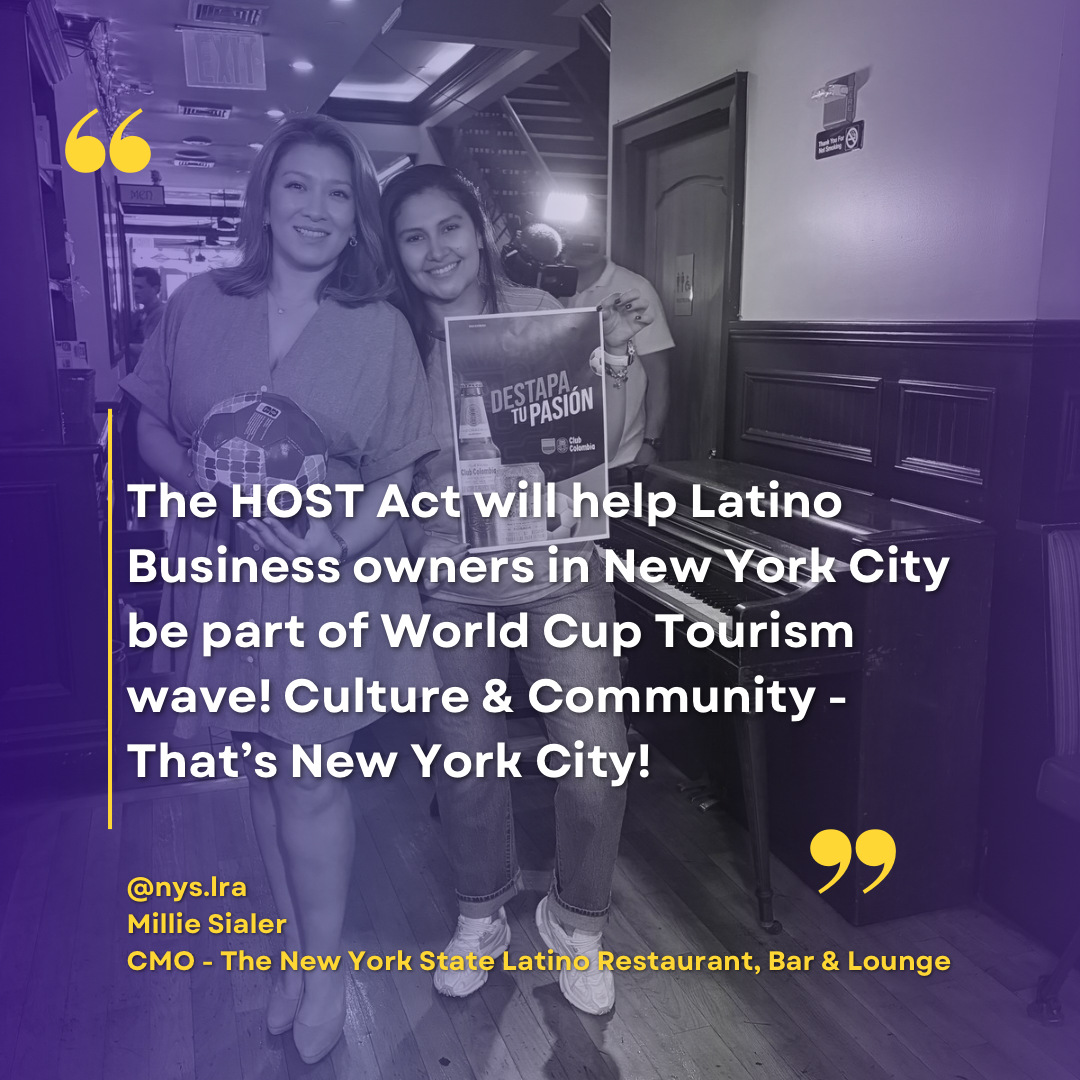The New York State Latino Restaurant, Bar &amp; Lounge Association Joined Press Conference in Support of the HOST Act in Hell’s Kitchen