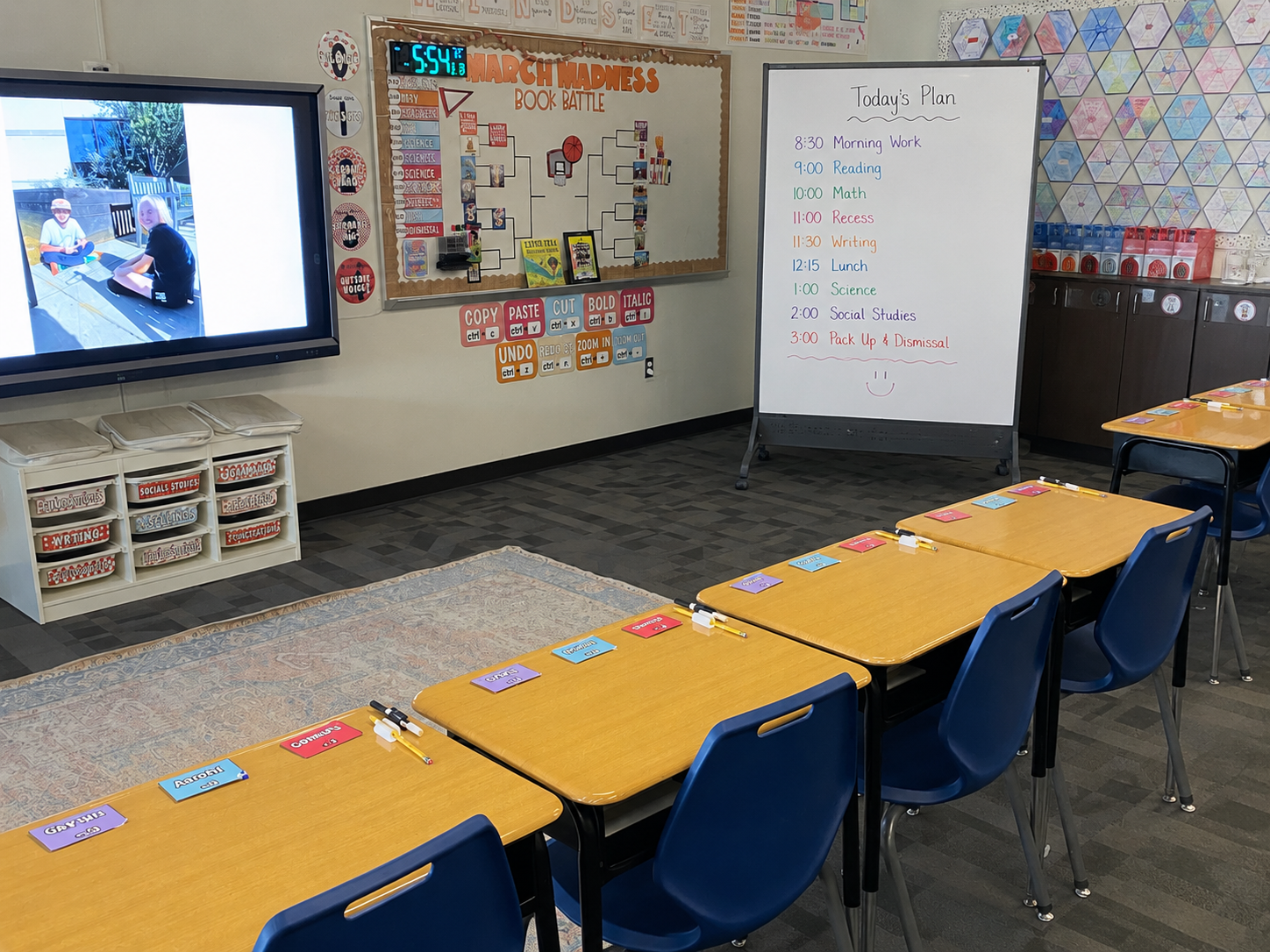 TAG Mobile bulletproof mobile whiteboard used in classroom demonstrating dual-use school safety product