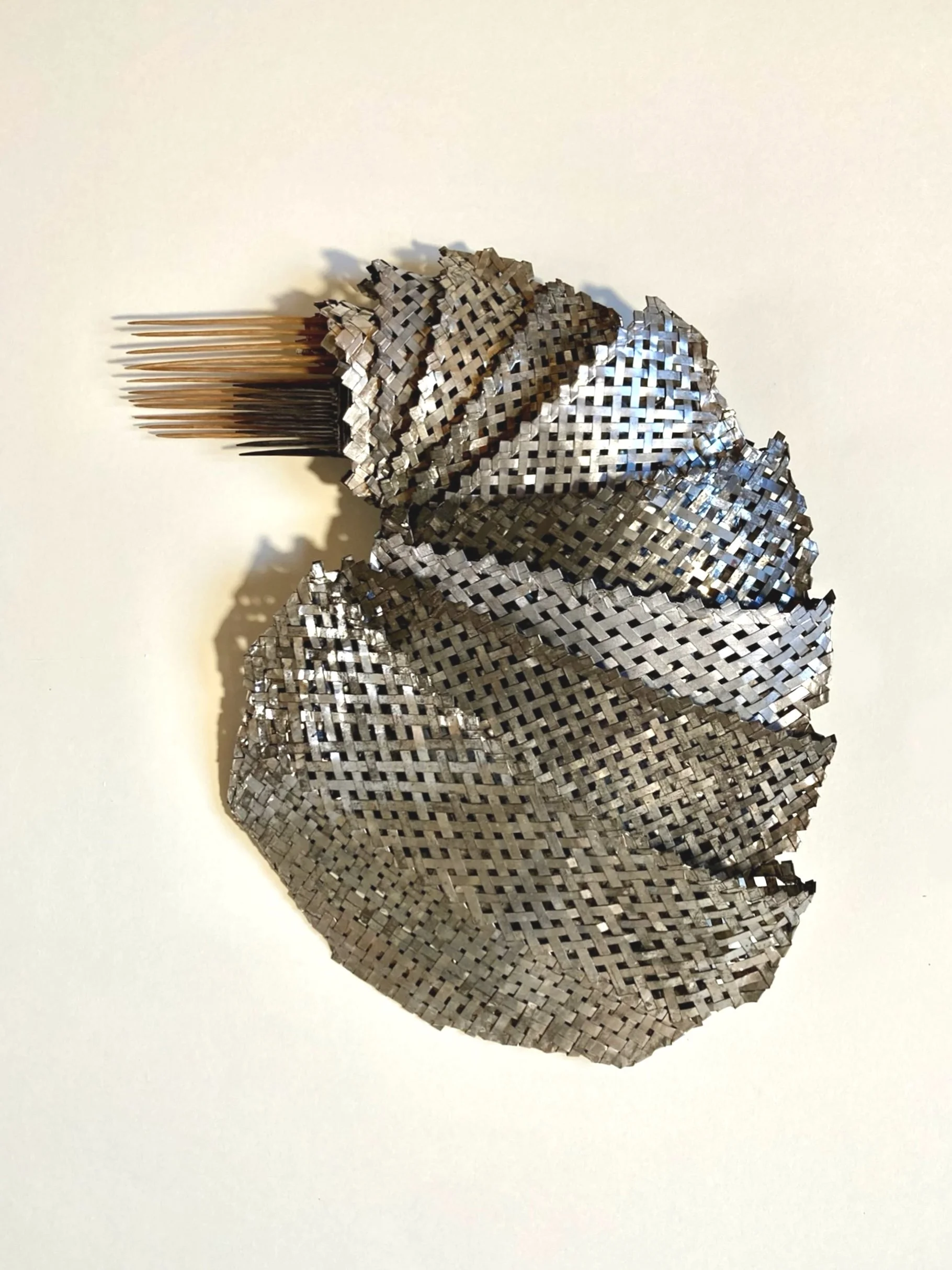 Ammonite - found tin baskets , 22x16x4