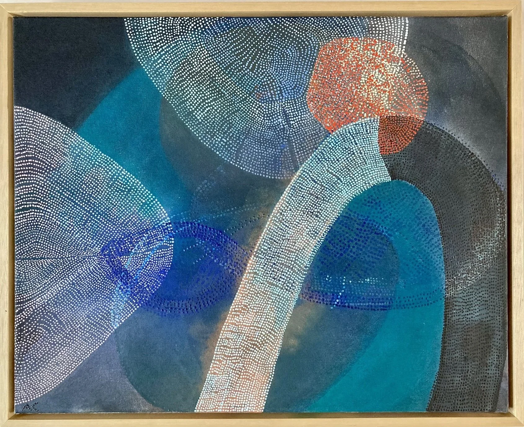 Dream LInes 1 - 16x20 framed, acrylic on canvas 