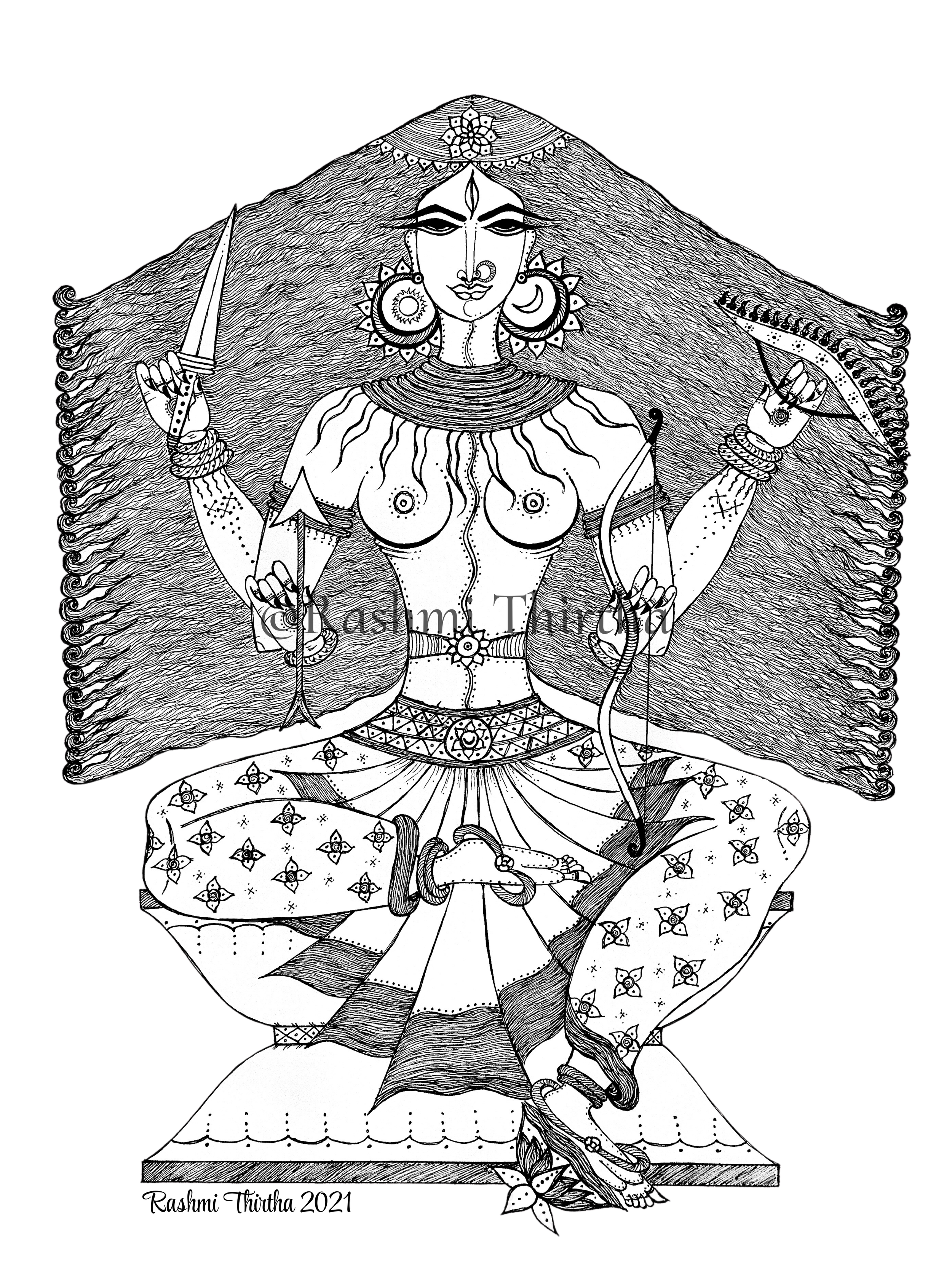Yoginī of Āvaraṇa 4 - Sampradāya Yoginī