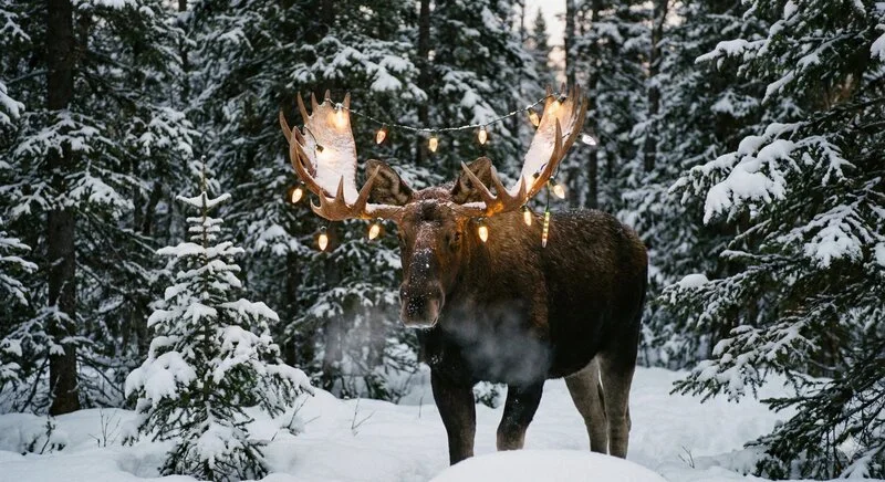 Merry Christmas and Moose