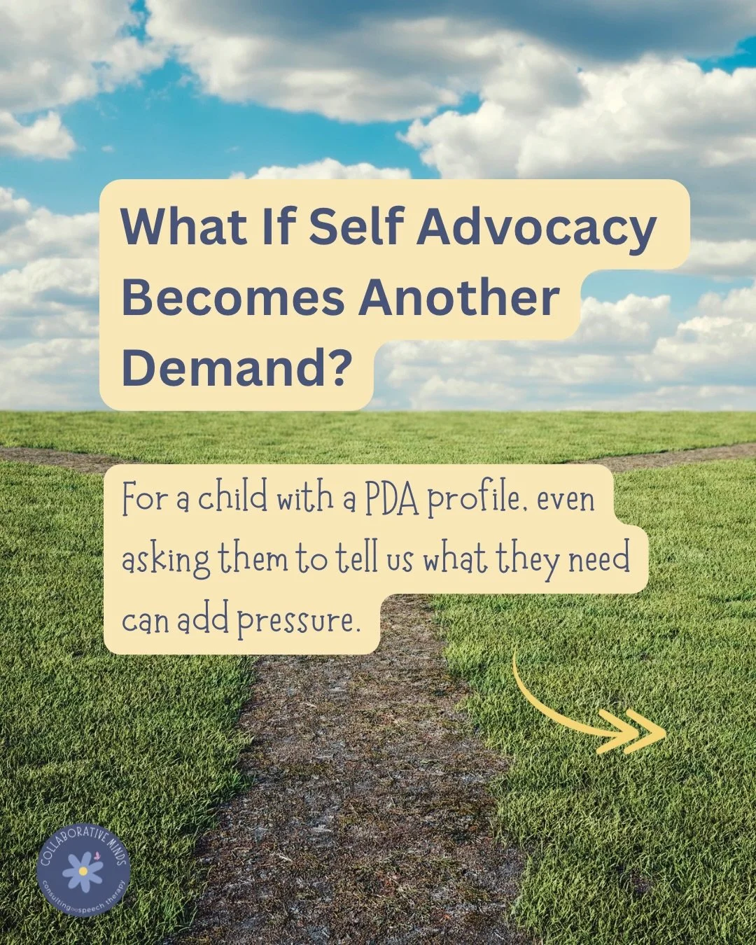 &ldquo;Tell me what you need.&rdquo;

It sounds supportive.

But for a child with a PDA profile, even the expectation to self advocate can sometimes become another demand.

Think about everything we may be asking a child to do in that moment:

Recogn