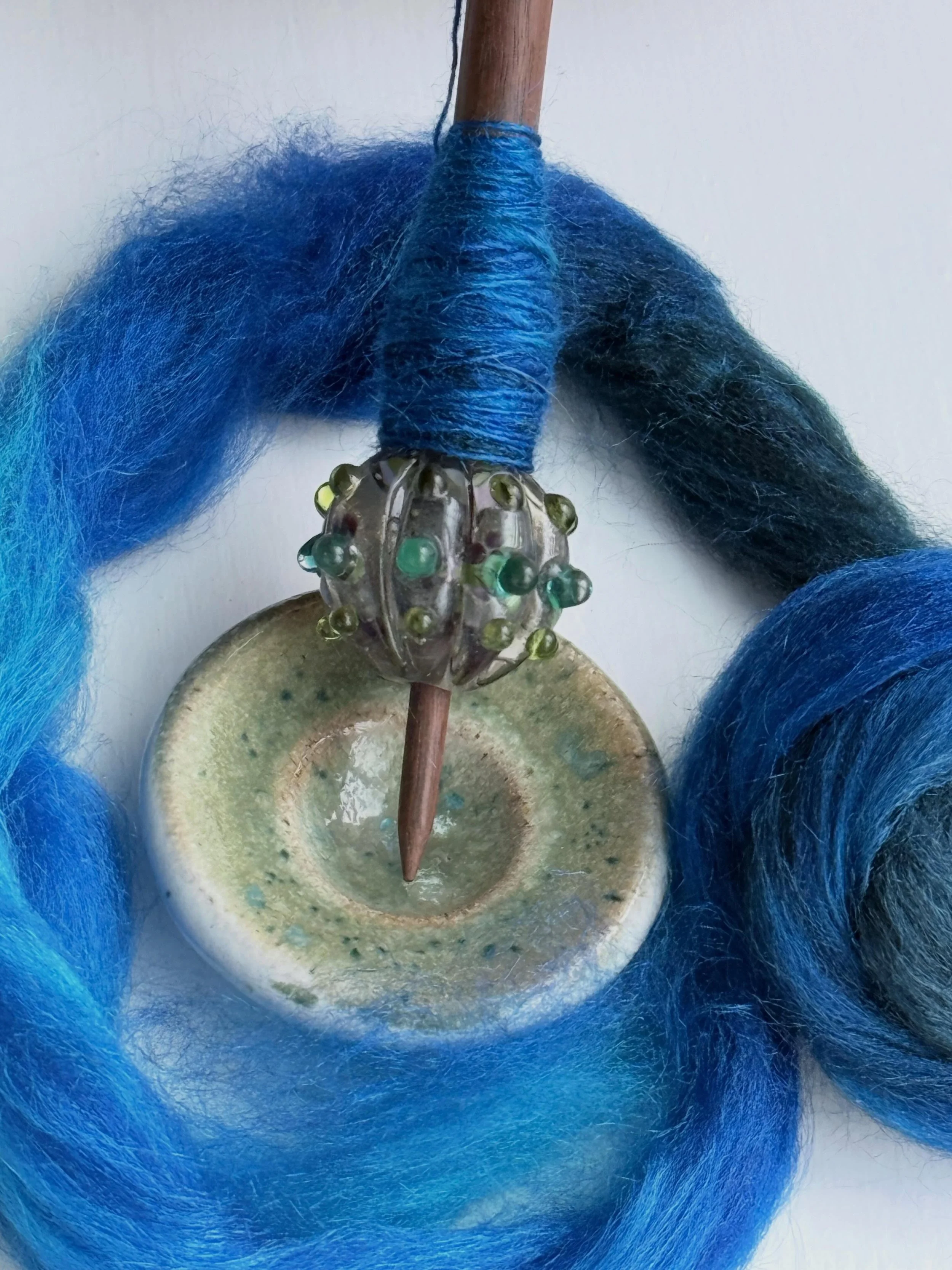 Just because everything about this photo is beautiful. I am not an efficient support spindle spinner, but I love the tools and dabble from time to time. Not everything must be a production number.