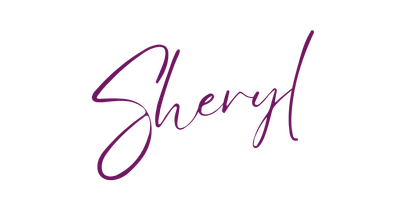 The image features the name 'Sheryl' written in elegant purple script font on a white background.