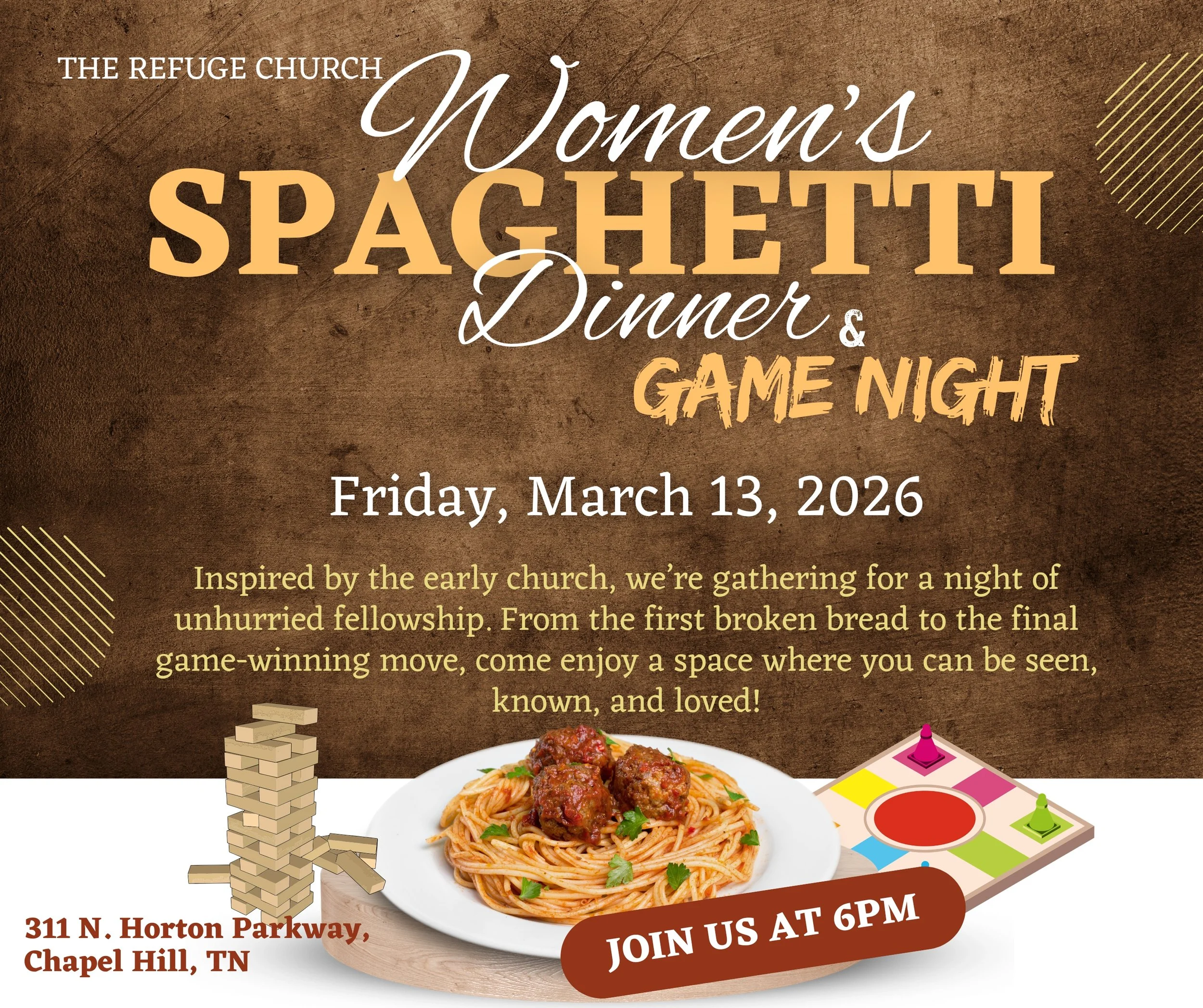 Women's Spaghetti Dinner & Game Night
