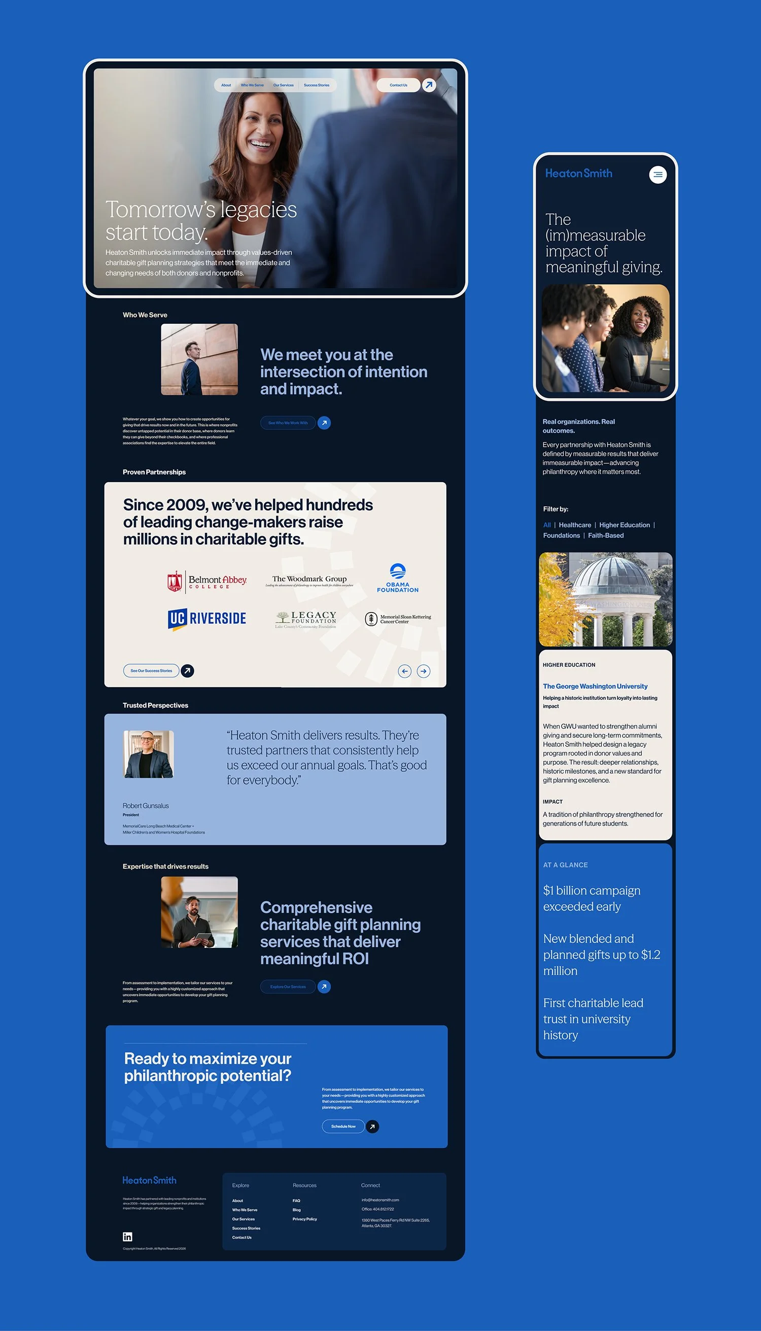 Heaton Smith website design shown across desktop and mobile screens demonstrating the brand’s digital experience.