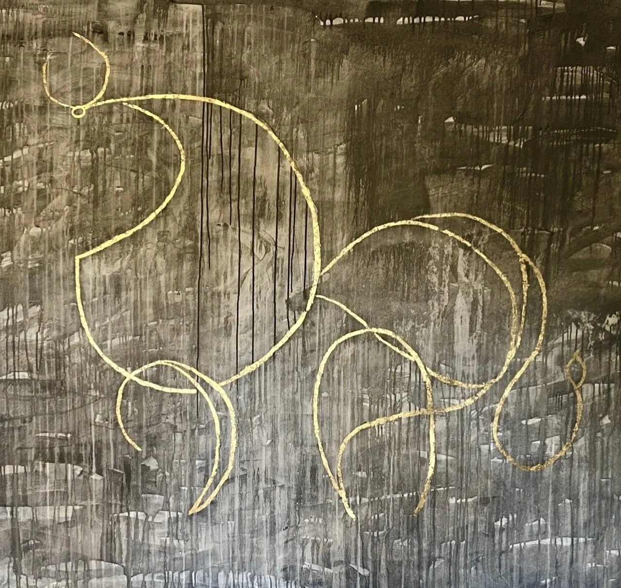 Gold-Outline-Bull-Gray-Background-Painting-Artist-Paul-Zepeda.jpg