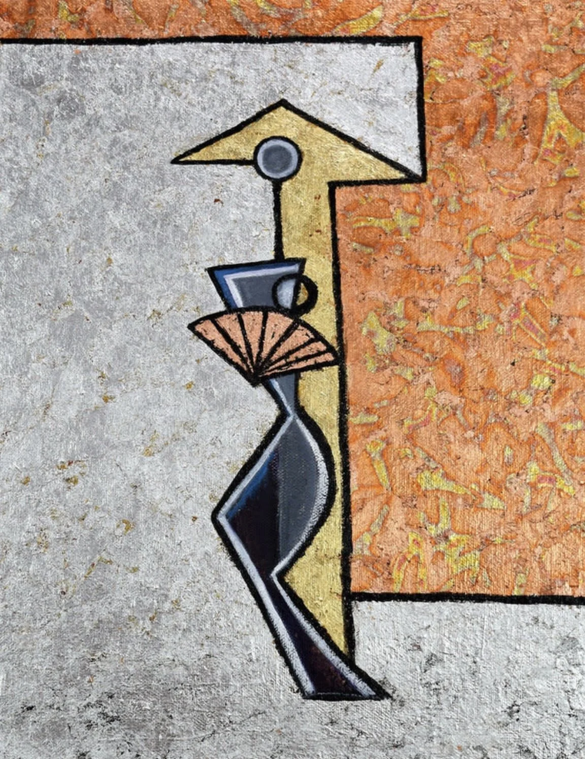 Woman with Hat and Fan