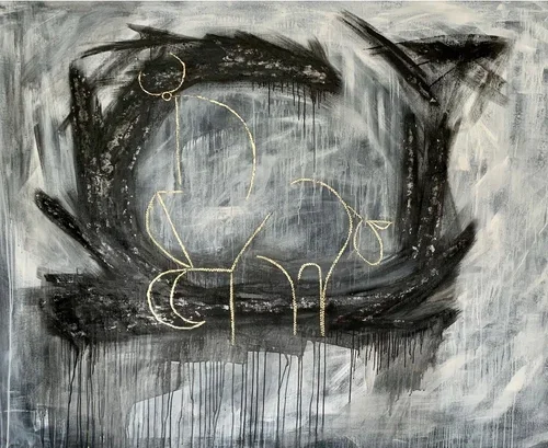 Gold-Bull-Outline-Painting-Artist-Paul-Zepeda.jpeg.webp
