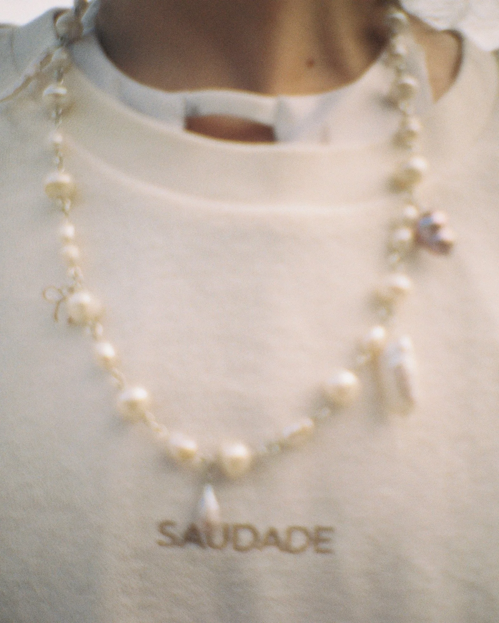 collab bellisgirl x miguel, pearl necklaces, handmade