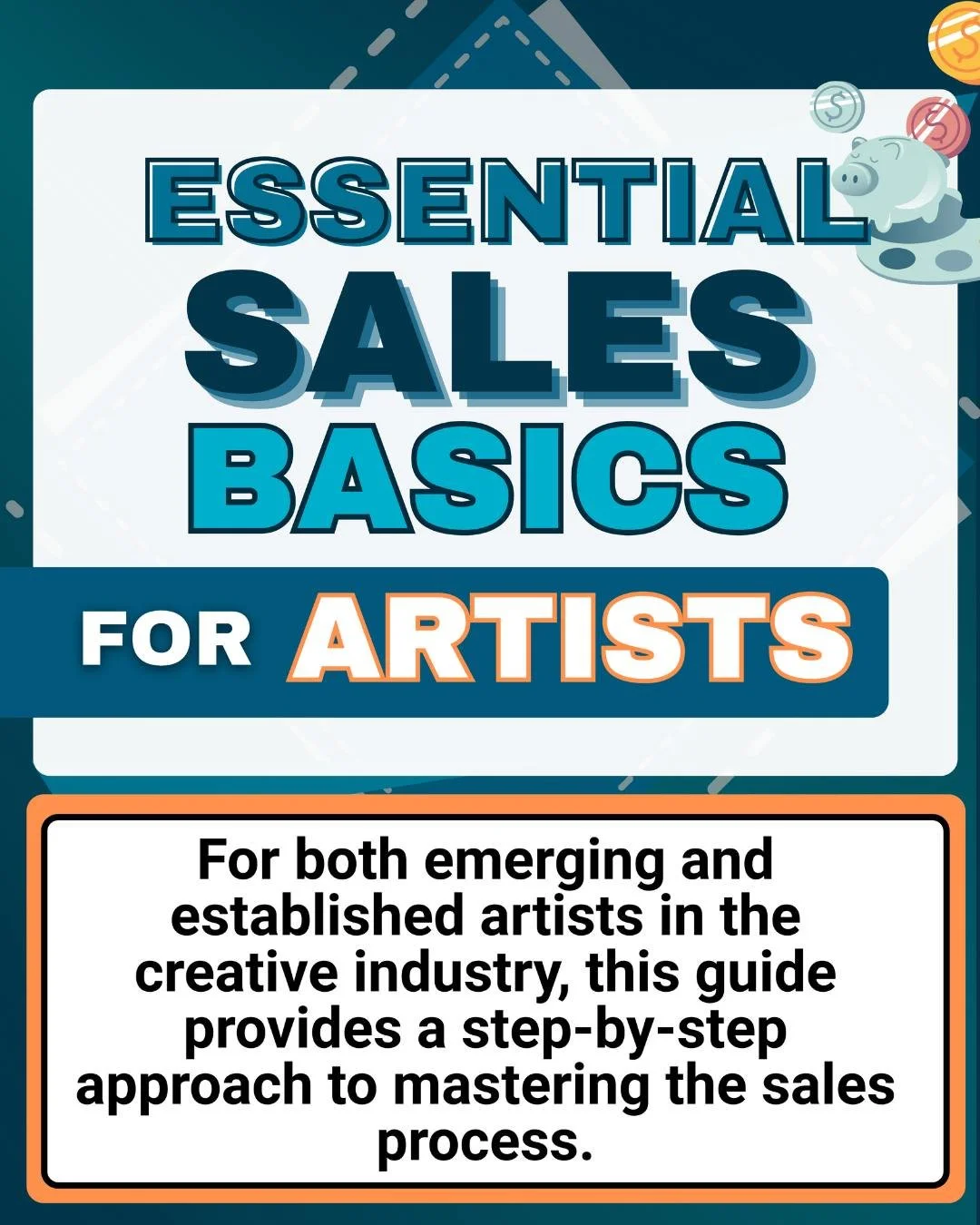 The Artist&rsquo;s Ultimate Guide to Selling ✨
Turn your passion into profit with The Essential Sales Basics for Artists E-Book &mdash; your step-by-step guide to mastering sales as a creative.

✔️ Build your sales pipeline
✔️ Convert through your ar