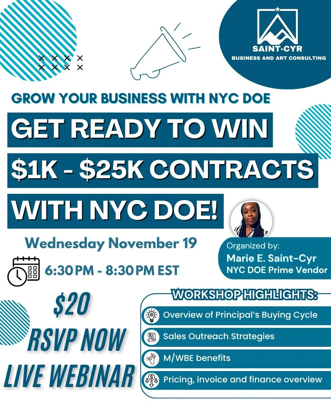 🚀 Want to start earning $1K&ndash;$25K purchase orders from NYC Public Schools &mdash; without going through the long DOE contract process?

I scaled my mural company from $50K to $1M+ in 3 years by selling directly to school principals as a non-con