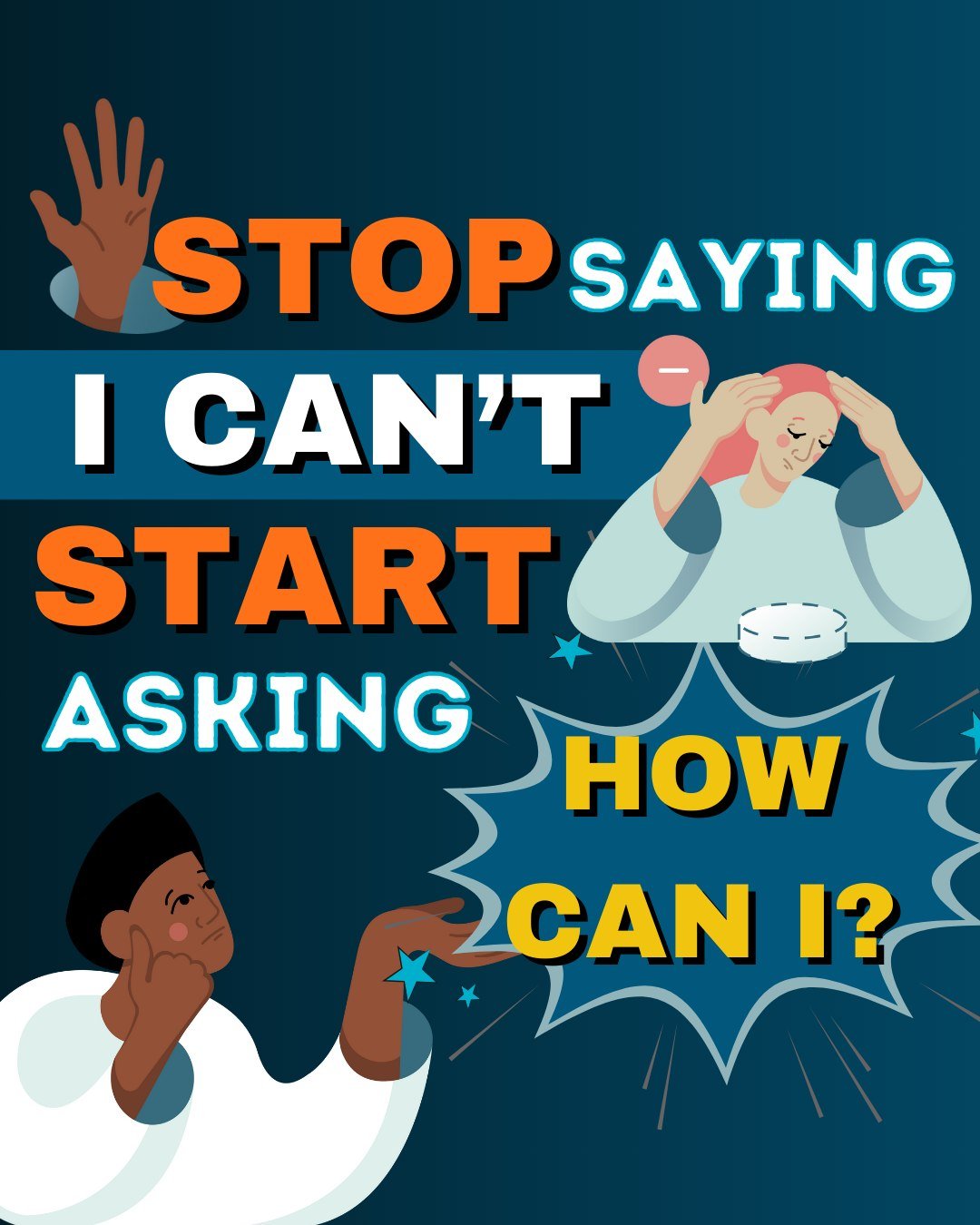 The shift from &ldquo;I can&rsquo;t&rdquo; to &ldquo;How can I?&rdquo; changes everything.

Sometimes the only thing standing between you and your goals is the way you're talking to yourself.

Been there? 🙋&zwj;♀️ Let&rsquo;s change the narrative.

