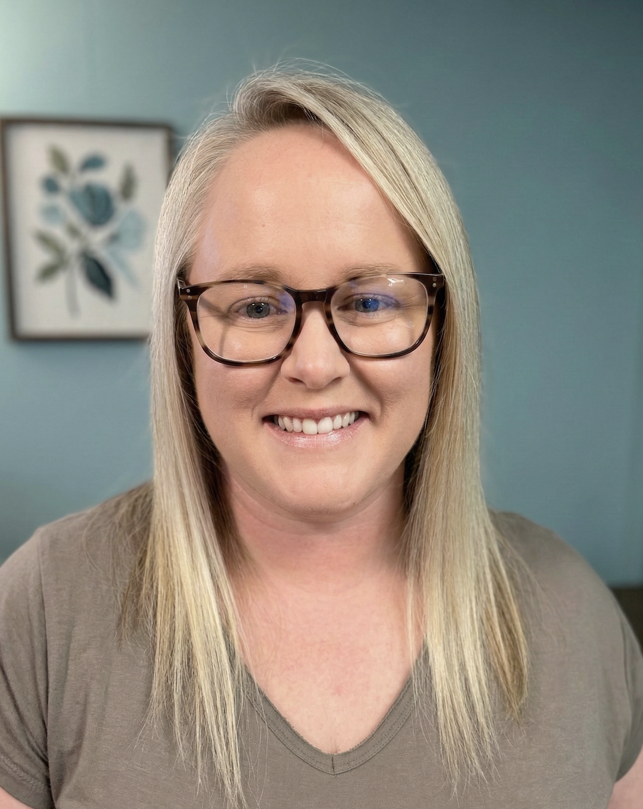 Professional headshot of Becky Olson, a licensed therapist and EMDR certified counselor in Iowa.