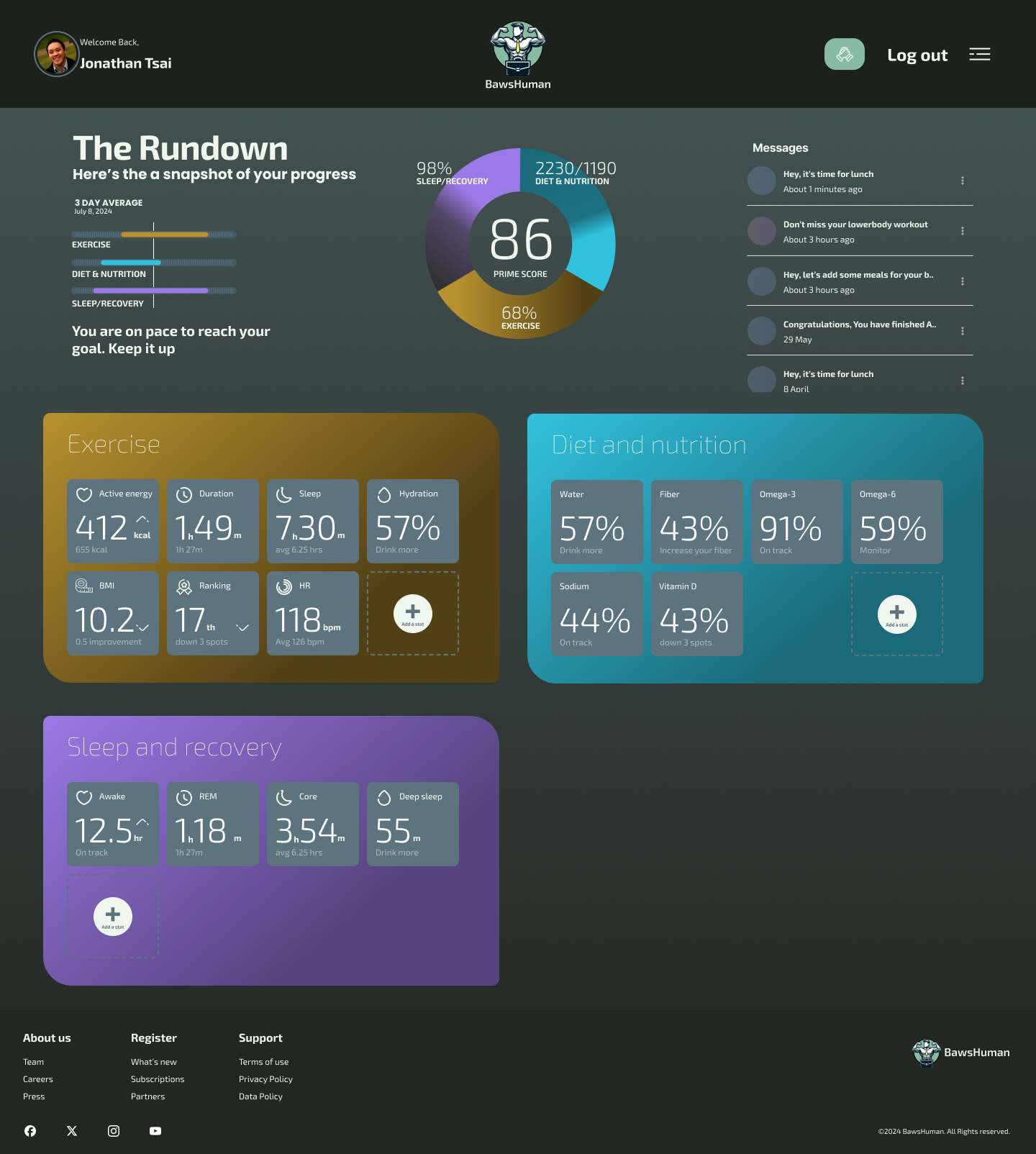 Image of the Rundown web dashboard