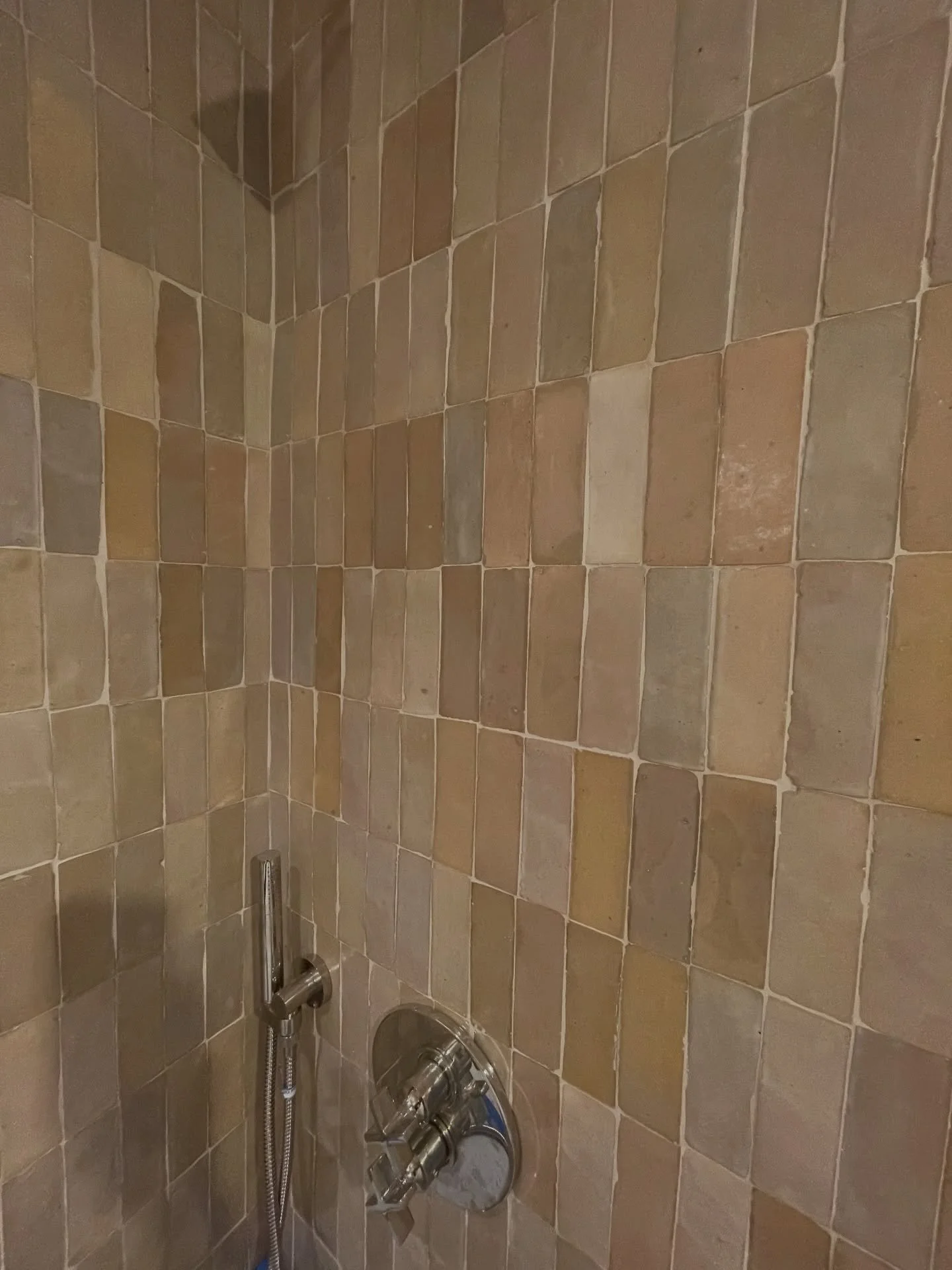 Earthy, serene, and designed to age beautifully &mdash; even mid-build.

This custom bathroom is still underway, but the vision is already clear: soft natural textures, warm modern finishes, and timeless materials that make a lasting statement.
&bull