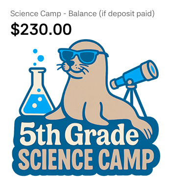 Science Camp - Balance (if deposit paid)
