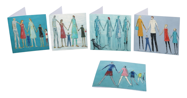 pack of five family cards by kate richardson