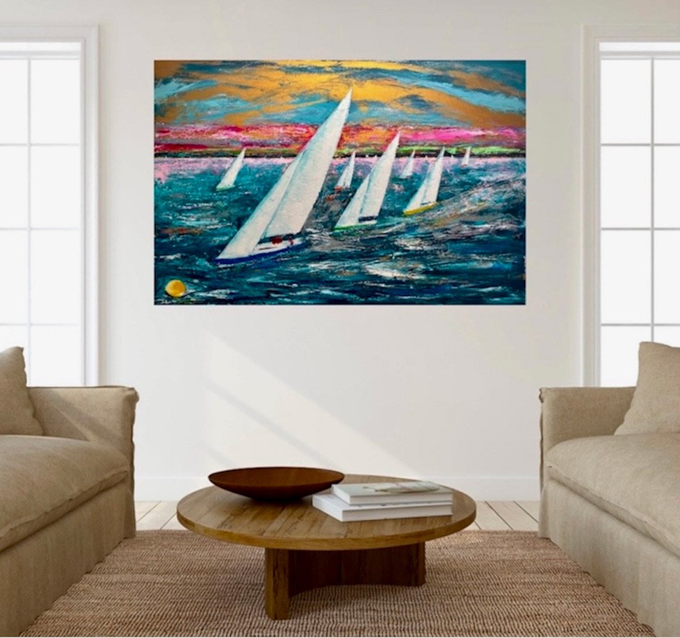 original painting in the living room