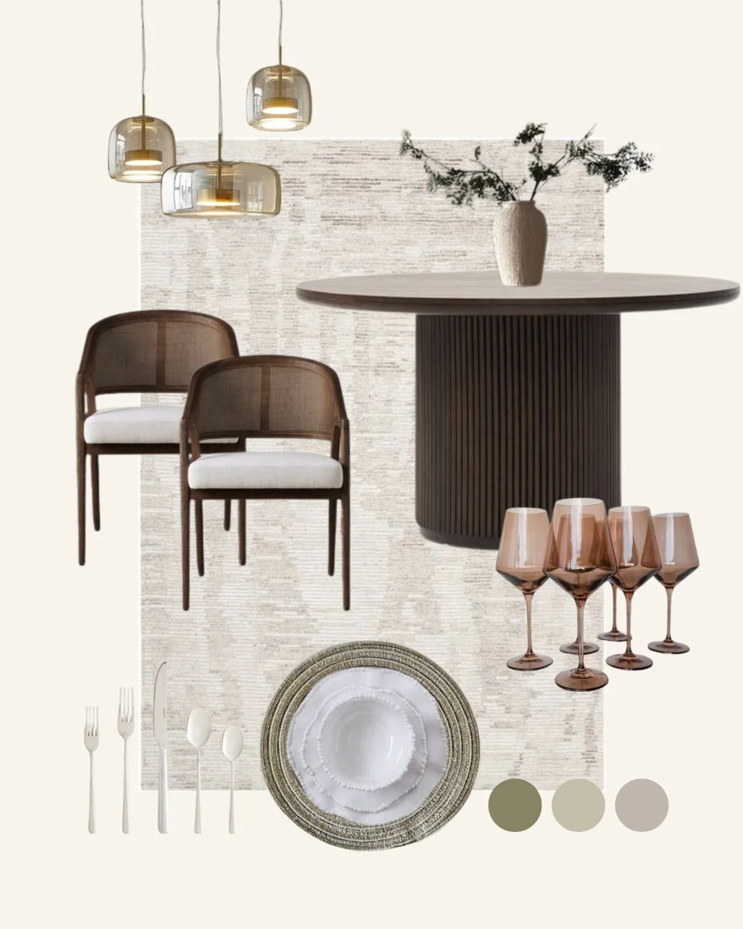 Warm woods, neutral tones, and modern textures come together to create a space that feels both inviting and elevated. Who else is ready for cozy fall dinners at home?π