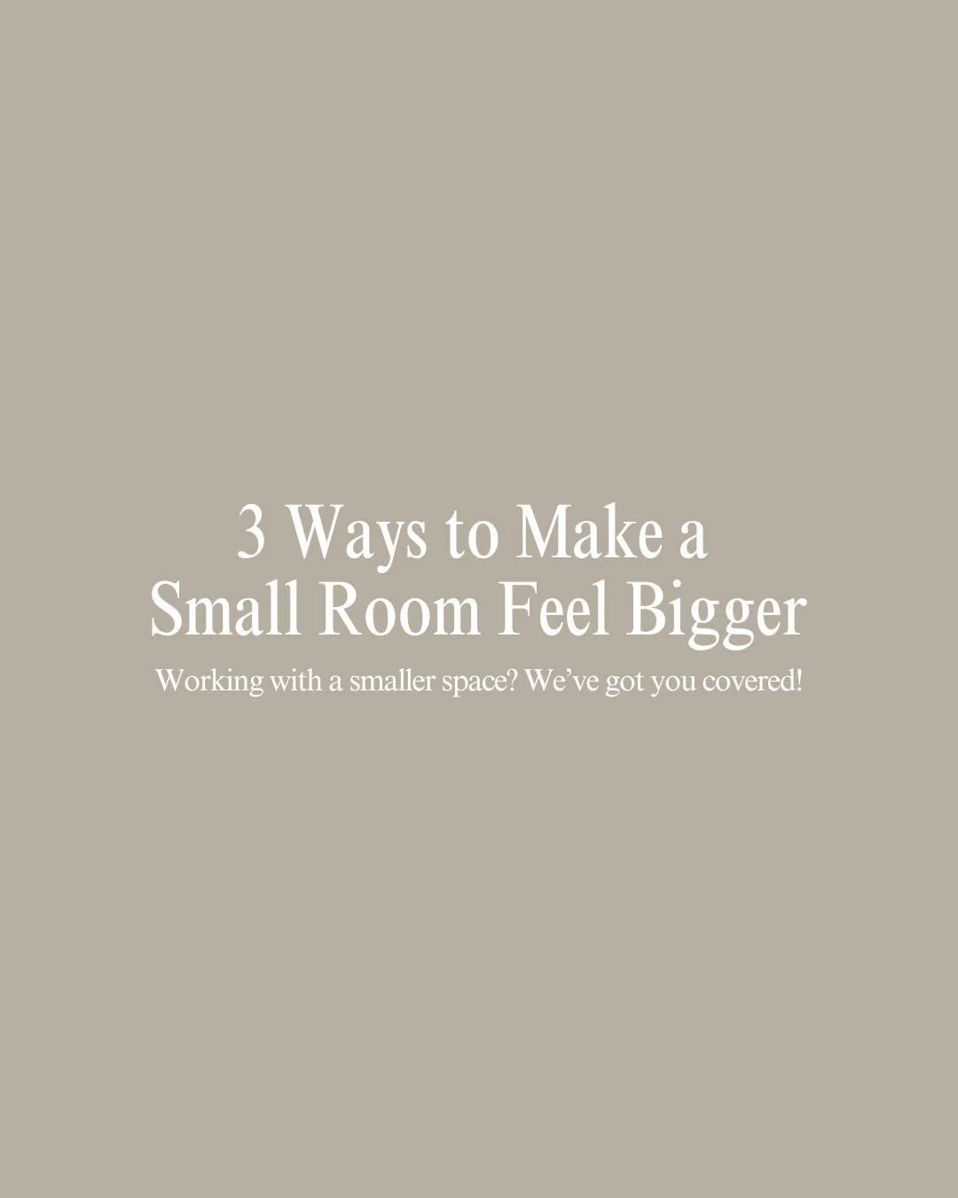 Small space, big impact! ✨

Here are 3 simple design tricks to make any room feel more open and inviting
.
.
.
.
.
.
.
#DesignTips #HomeInspiration #BuiltForYou #HomeSweetHome #homedevelopment