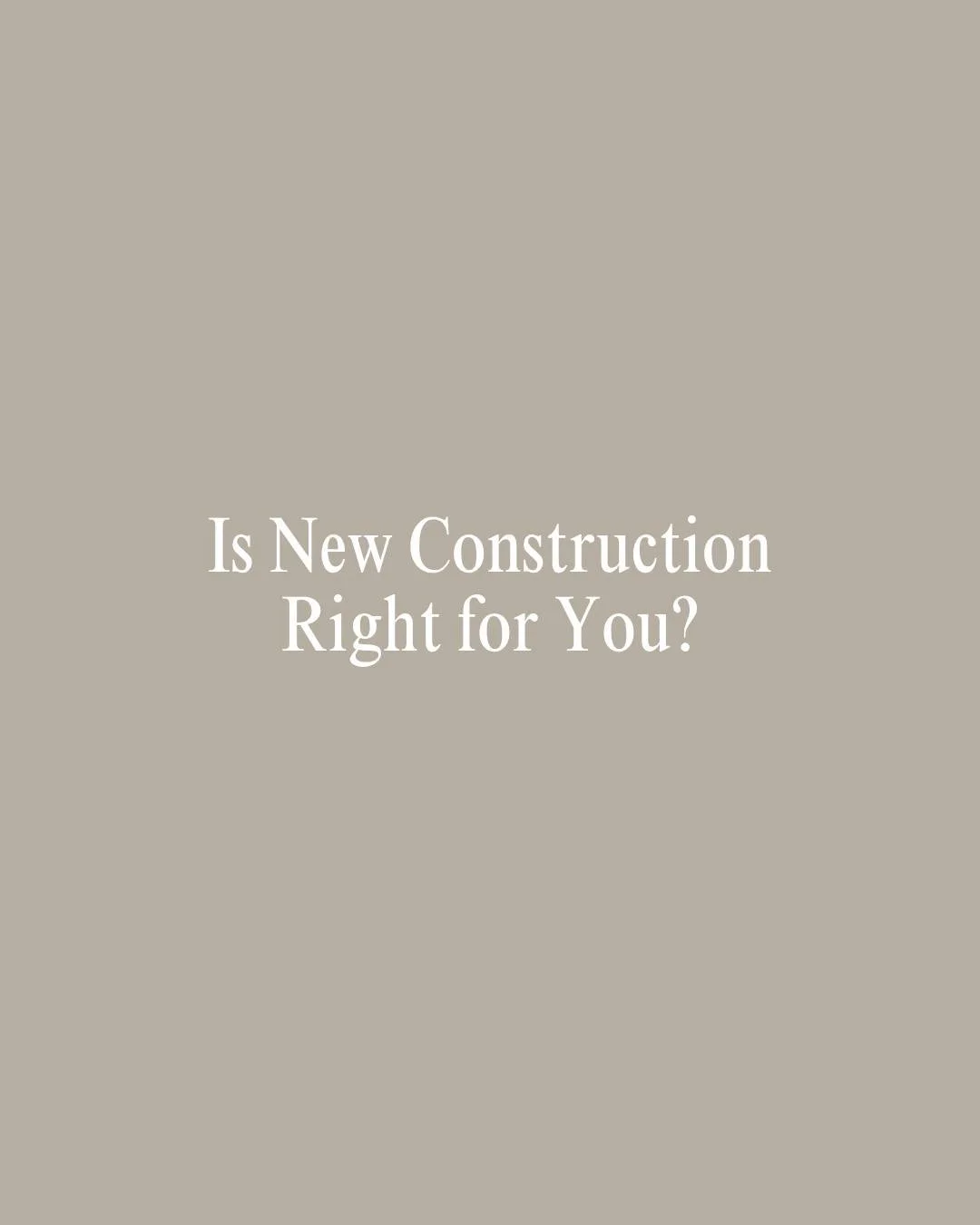 Is new construction the right move for you? 🏡 

If you&rsquo;re dreaming of a home that&rsquo;s truly yours from the ground up, this could be your sign. Let&rsquo;s explore your options and find the perfect fit

#NewConstruction #DreamHome #HomeBuyi