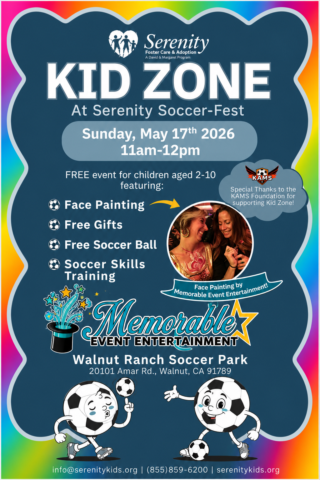 Free Face Painting at Serenity Soccer-Fest May 17th!