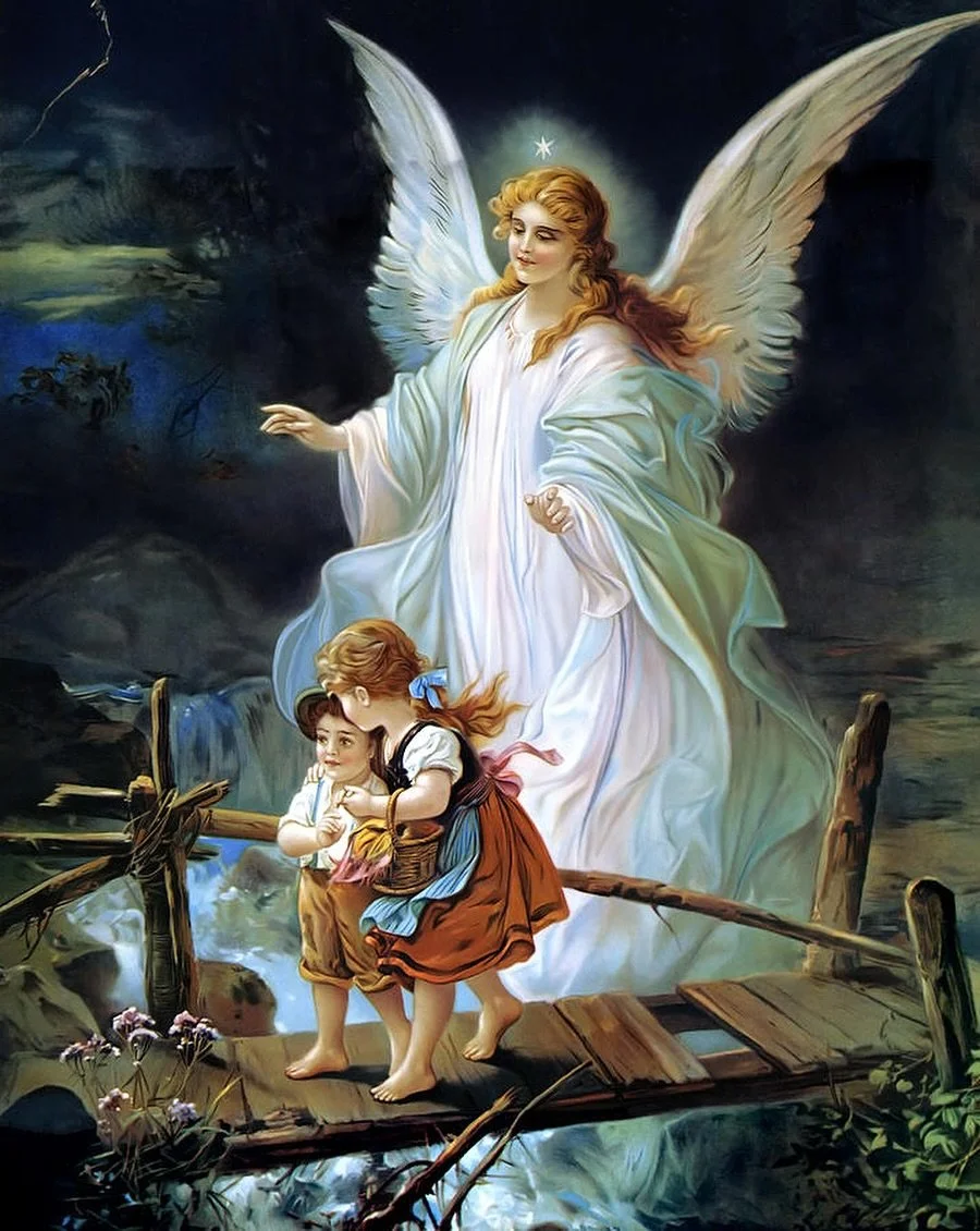 The Holy Guardian Angels 
Feast Day: October 2nd 

Our Guardian Angel is the spirit in charge of ministering over us as individuals.

Some people believe guardian angels are assigned at Baptism, but this is not a Church teaching. We are given on