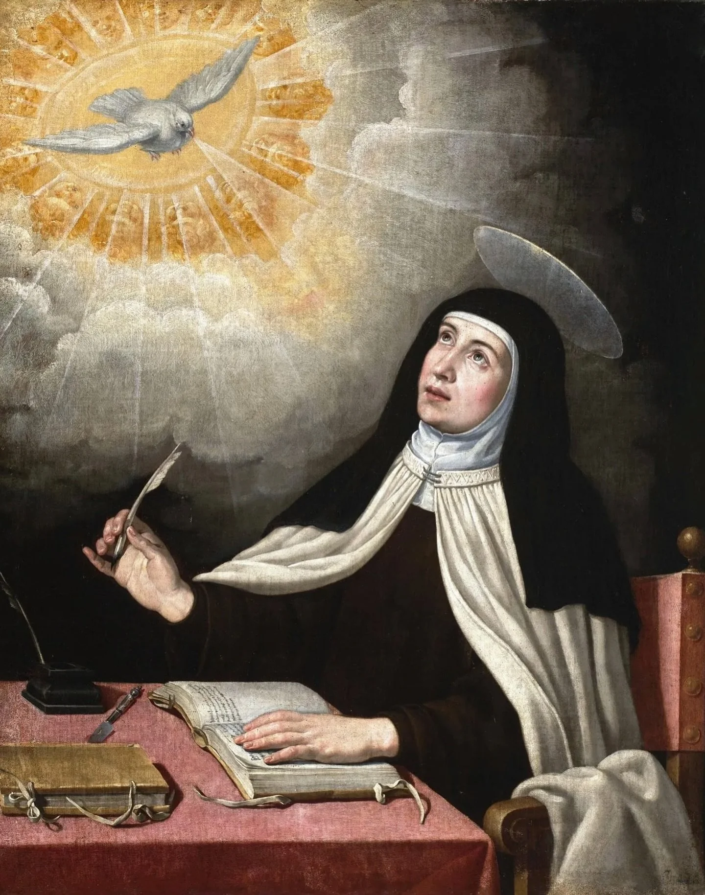 Saint Teresa of &Aacute;vila
Feast Day: October 15th 
Patron Saint of: Relief from headaches, and Spanish Catholic Writers

St. Teresa of &Aacute;vila, whose original name was Teresa de Cepeda y Ahumada, was born on March 28, 1515, just two years