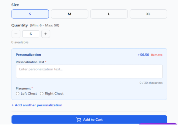 Personalization Feature