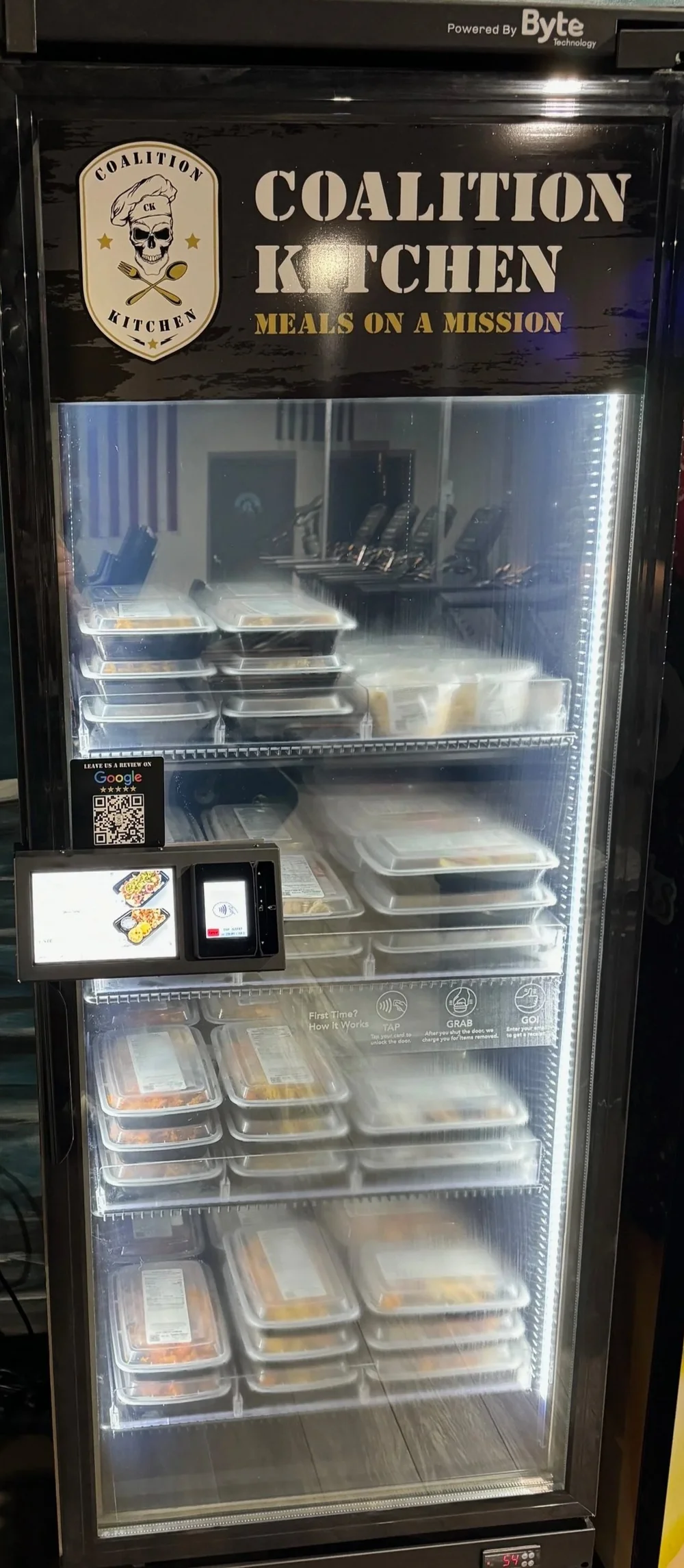 Coalition Kitchen self-service Grab and Go meal fridge