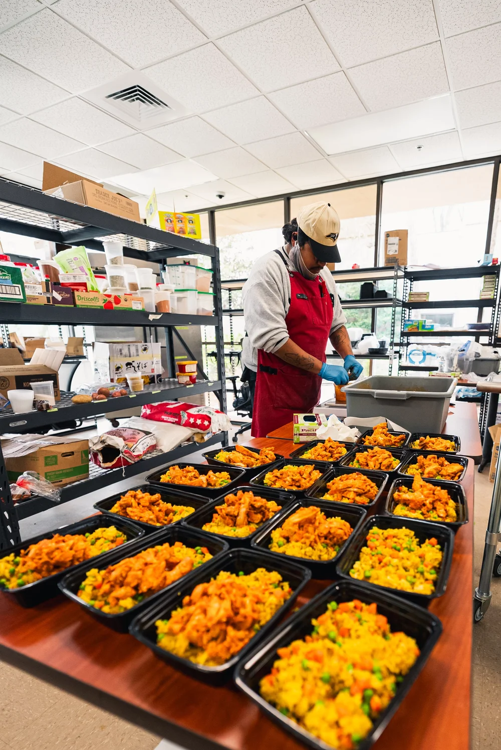 Coalition Kitchen preparing box lunches and catering meals