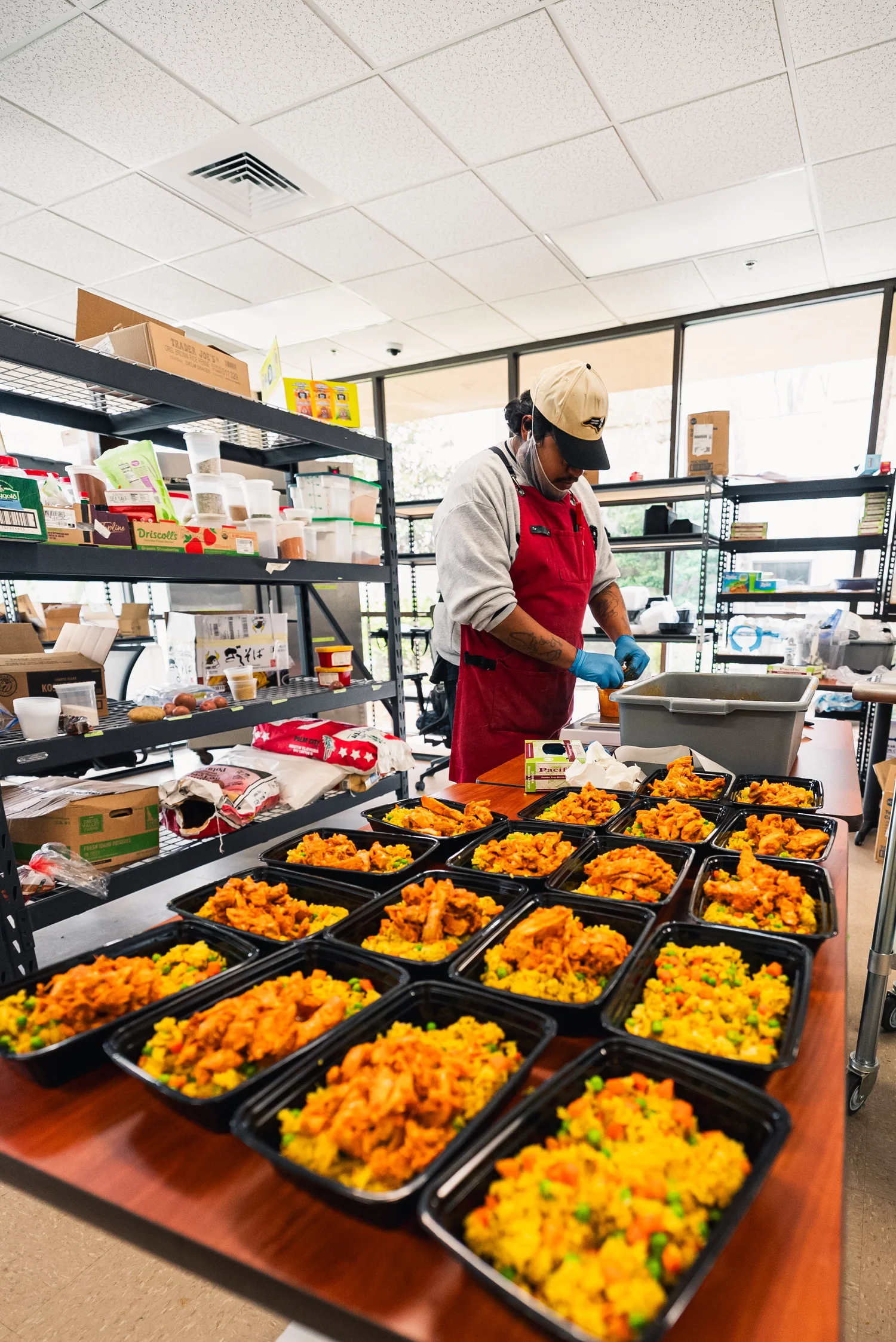 Coalition Kitchen team preparing chef-made meals in Raleigh