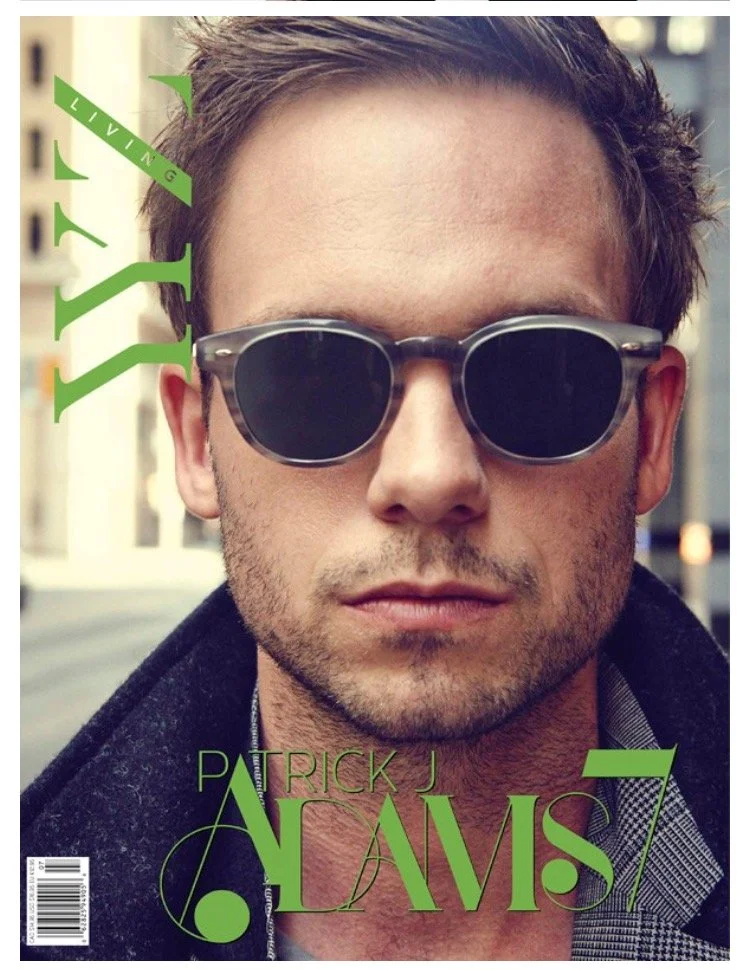 YYZ magazine cover featuring grooming by Anna Nenoiu for actor Patrick J Adams