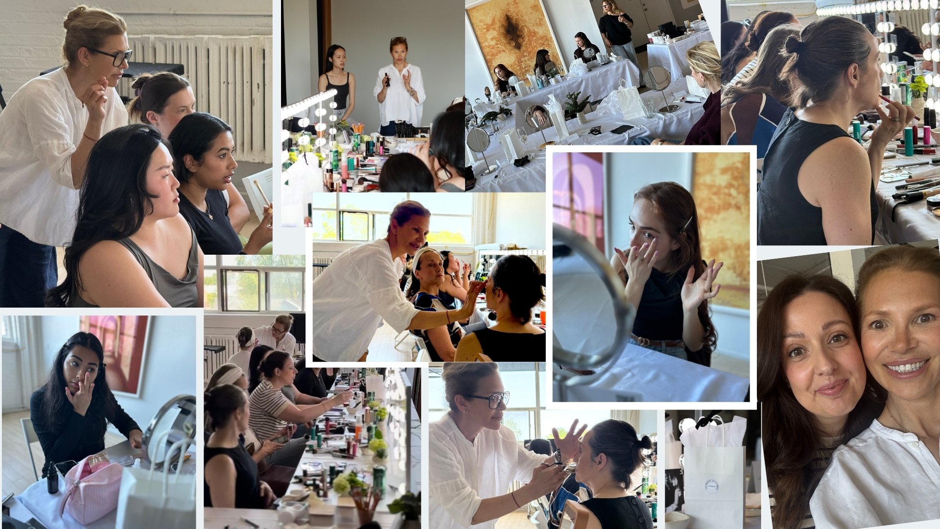 Makeup Masterclass by celebrity makeup artist Anna Nenoiu, teaching women of all ages and skintones how to apply makeup, in a masterclass using clean toxin free beauty products in Toronto.