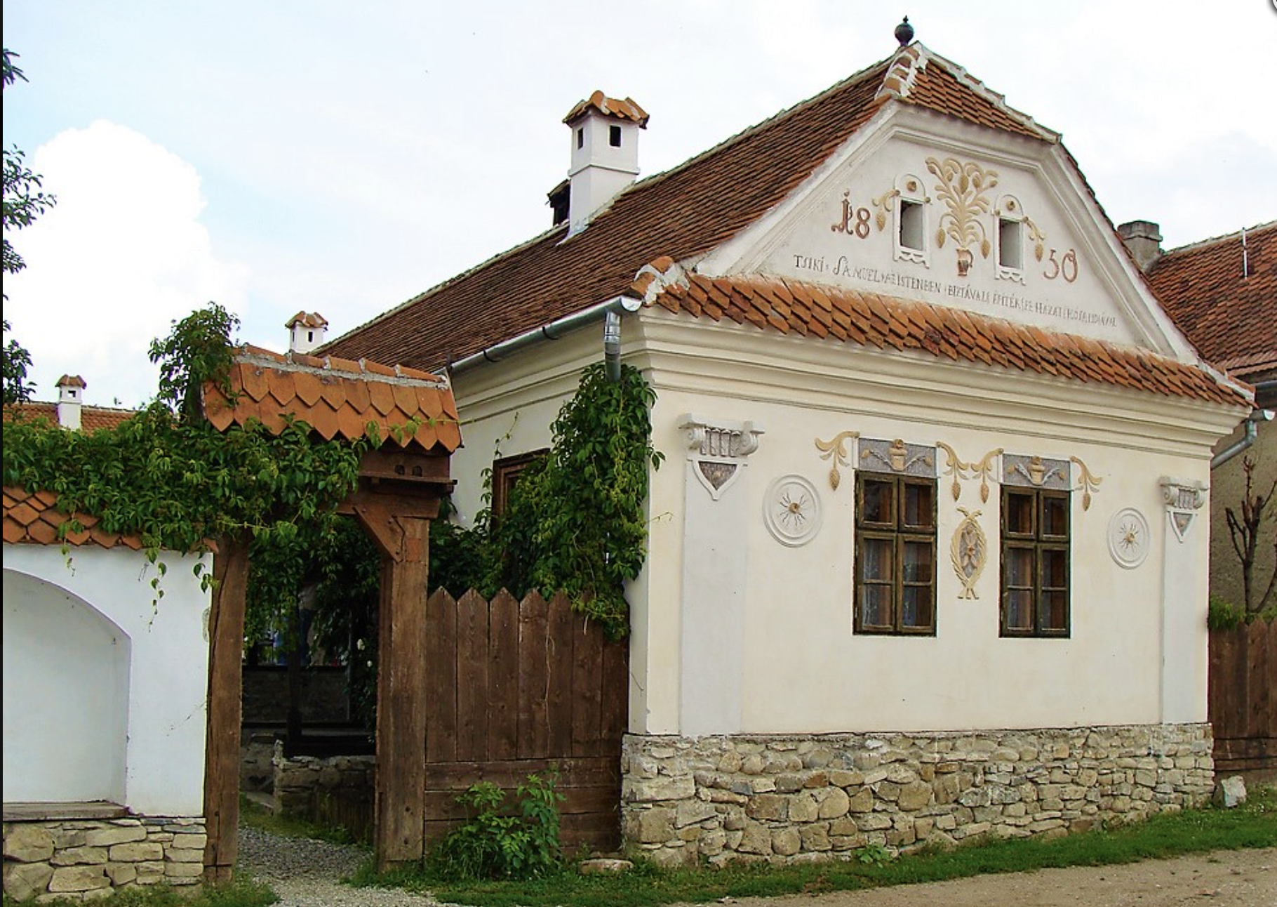 Exterior of the main guesthouse cottage at Count Kalnoky's estate