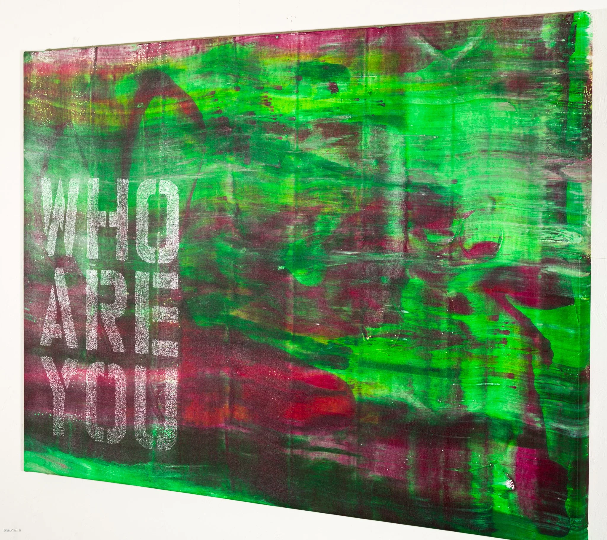 Who are you, 2025, Acrylic on canvas, 148 x 96 x 2 cm / 58 x 38 x 1 in