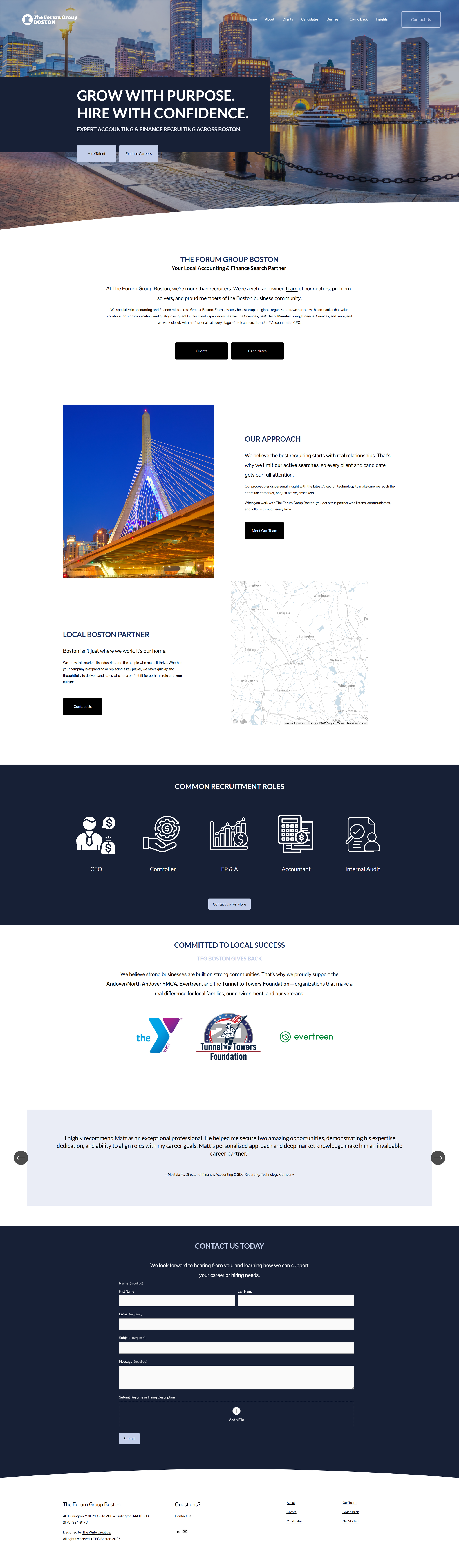 Boston Recruiting Firm Squarespace Website