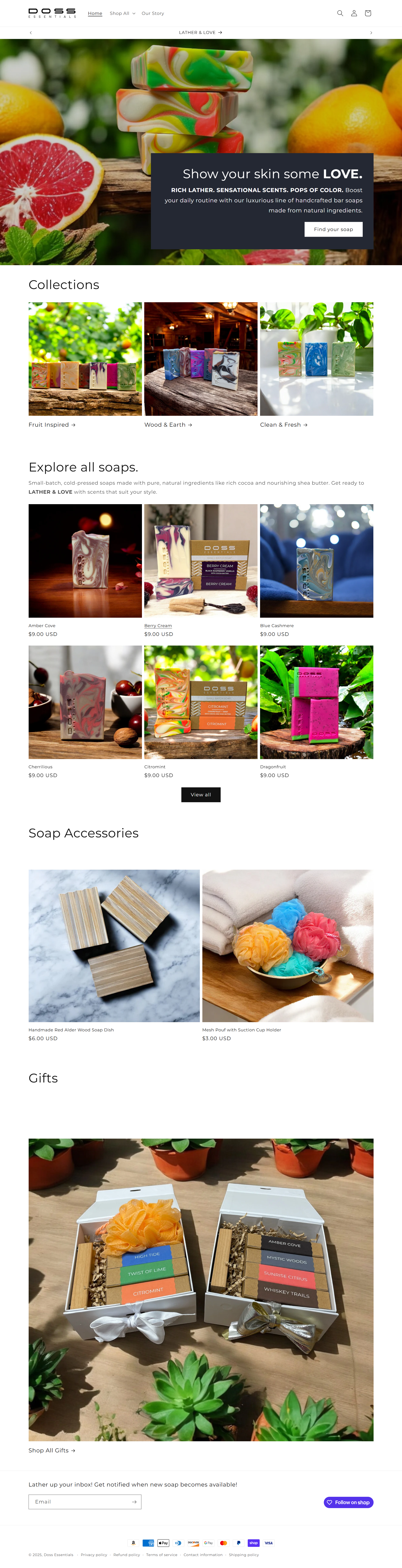 Small Soap Business Shopify Website