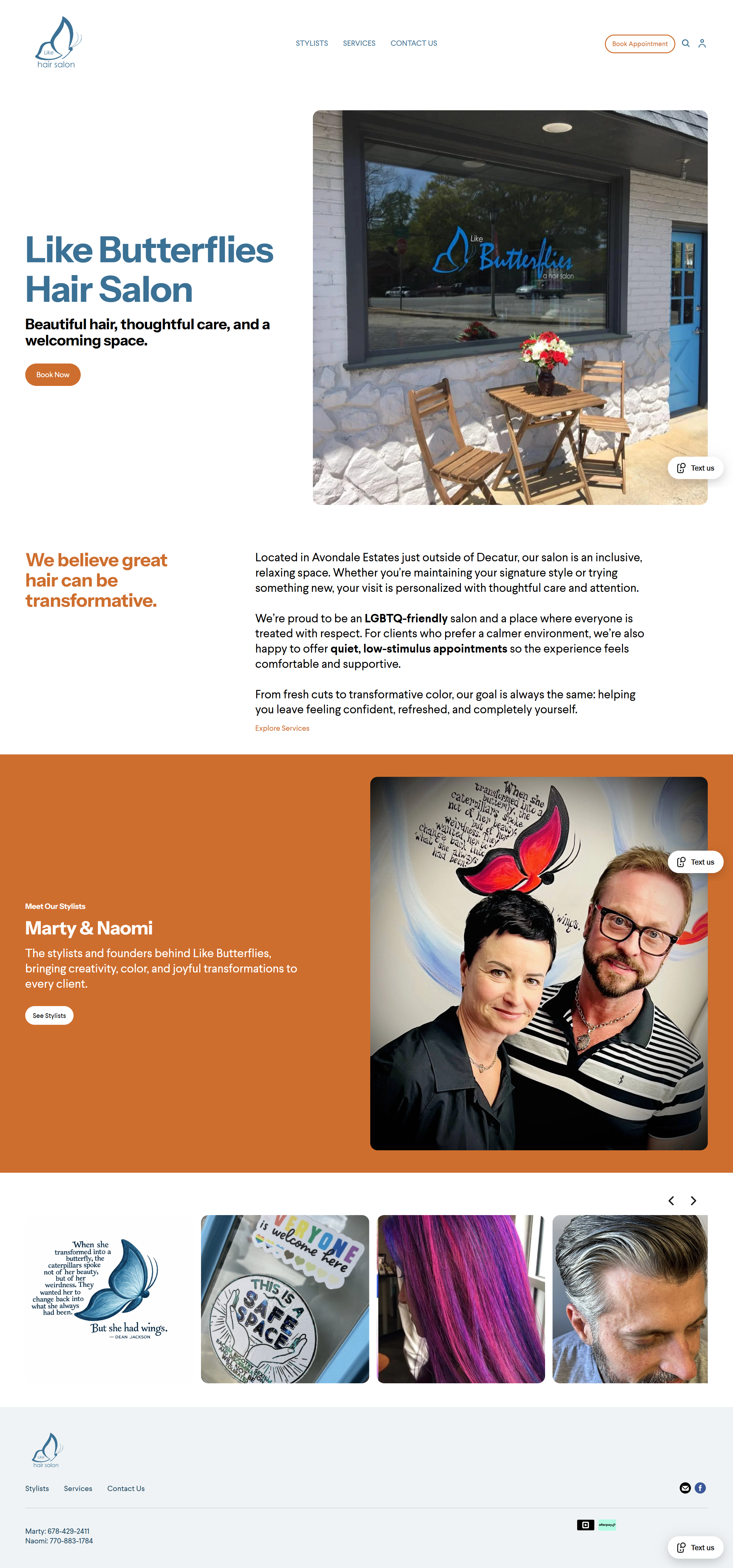 Square Salon Website