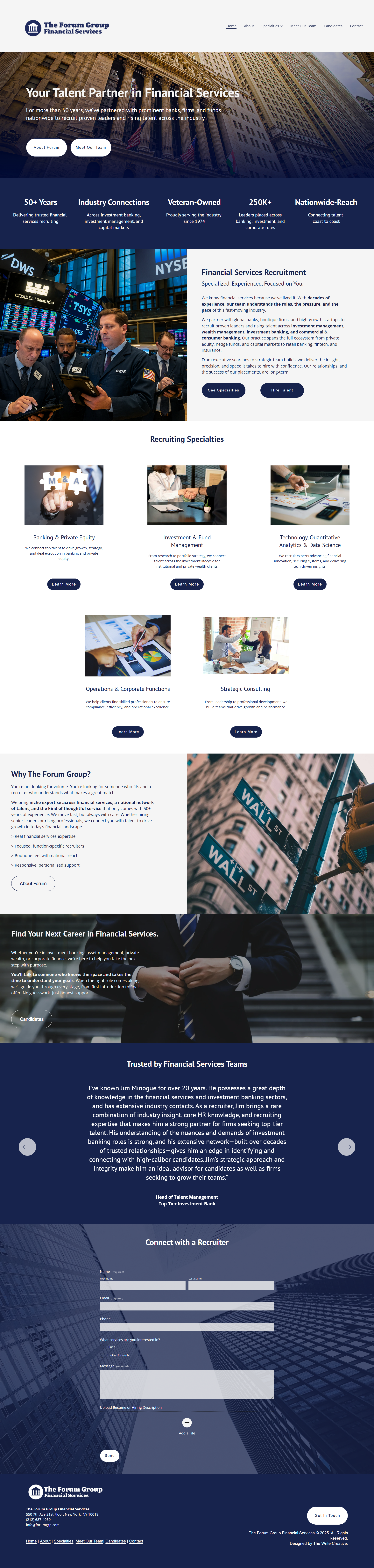 Recruiting Company Squarespace Website